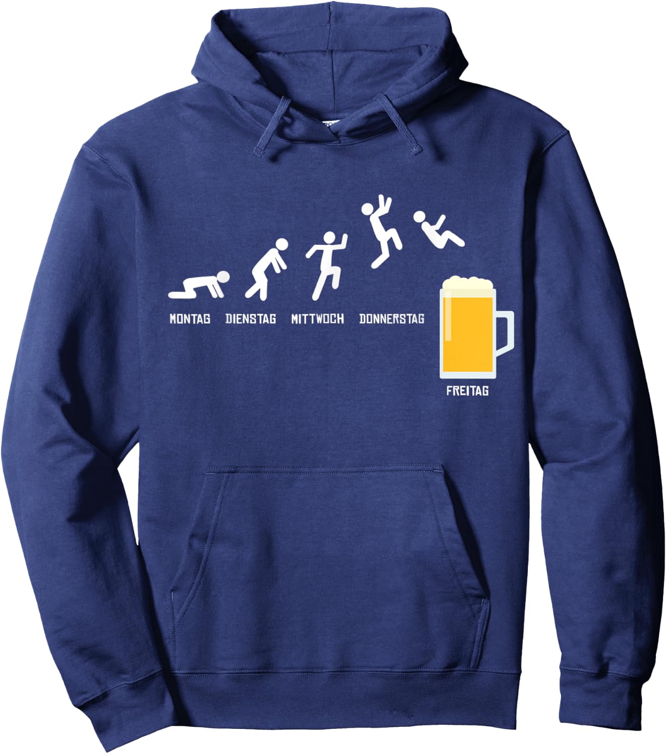 Beer Week Finally Friday Weekend Funny Beer Gift Hoodie - Hoodie | Navy