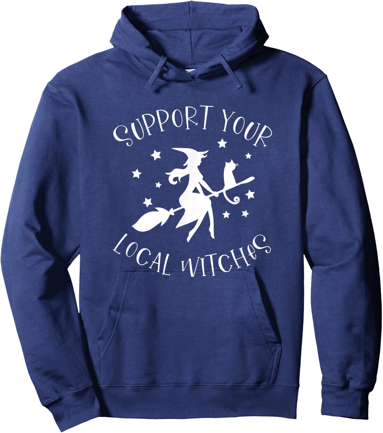 Support Your Local Witches Funny Halloween Costume Party Hoodie - Hoodie | Navy
