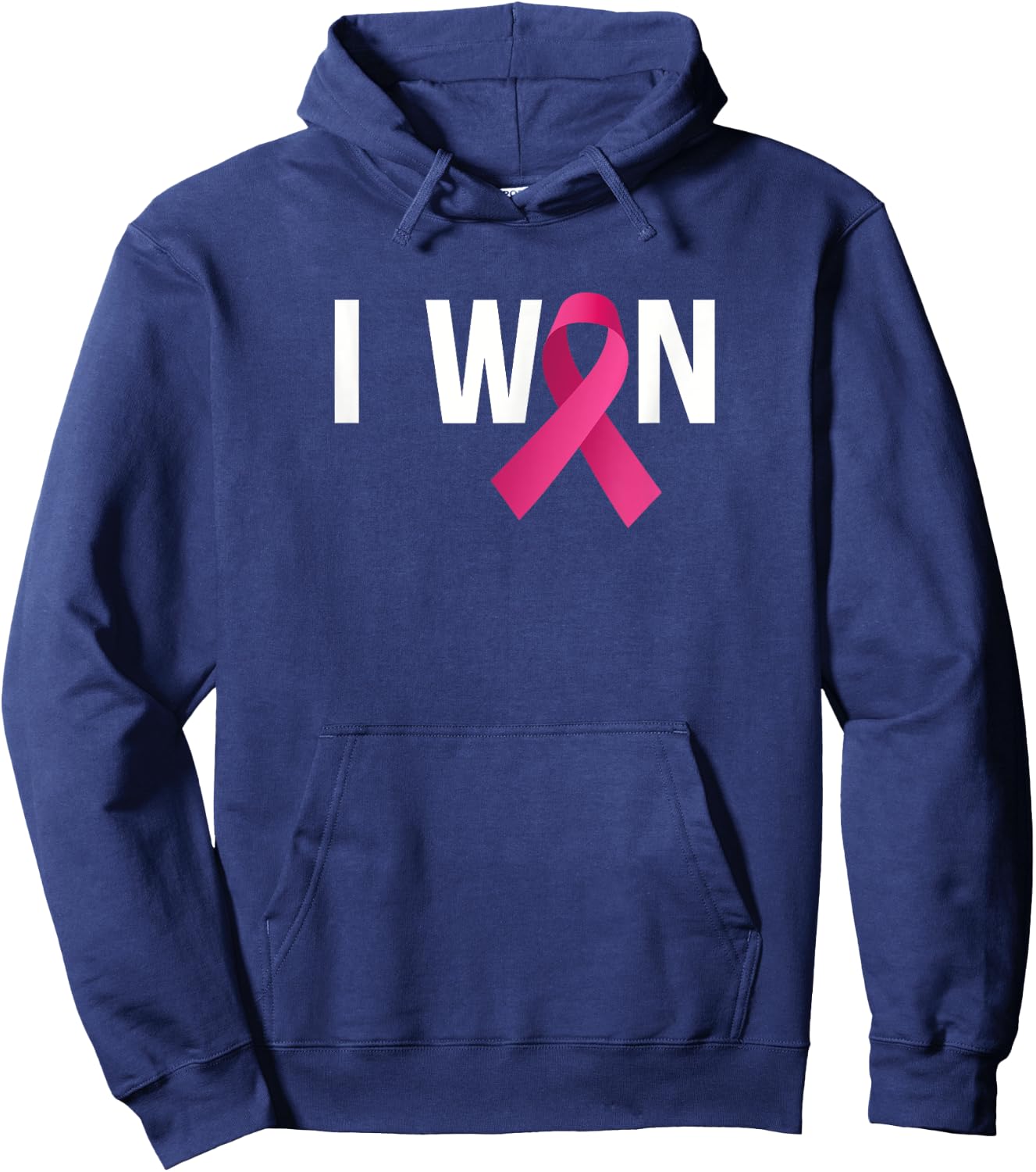 I Won Breast Cancer Awareness Month Pink Ribbon Hoodie - Hoodie | Navy