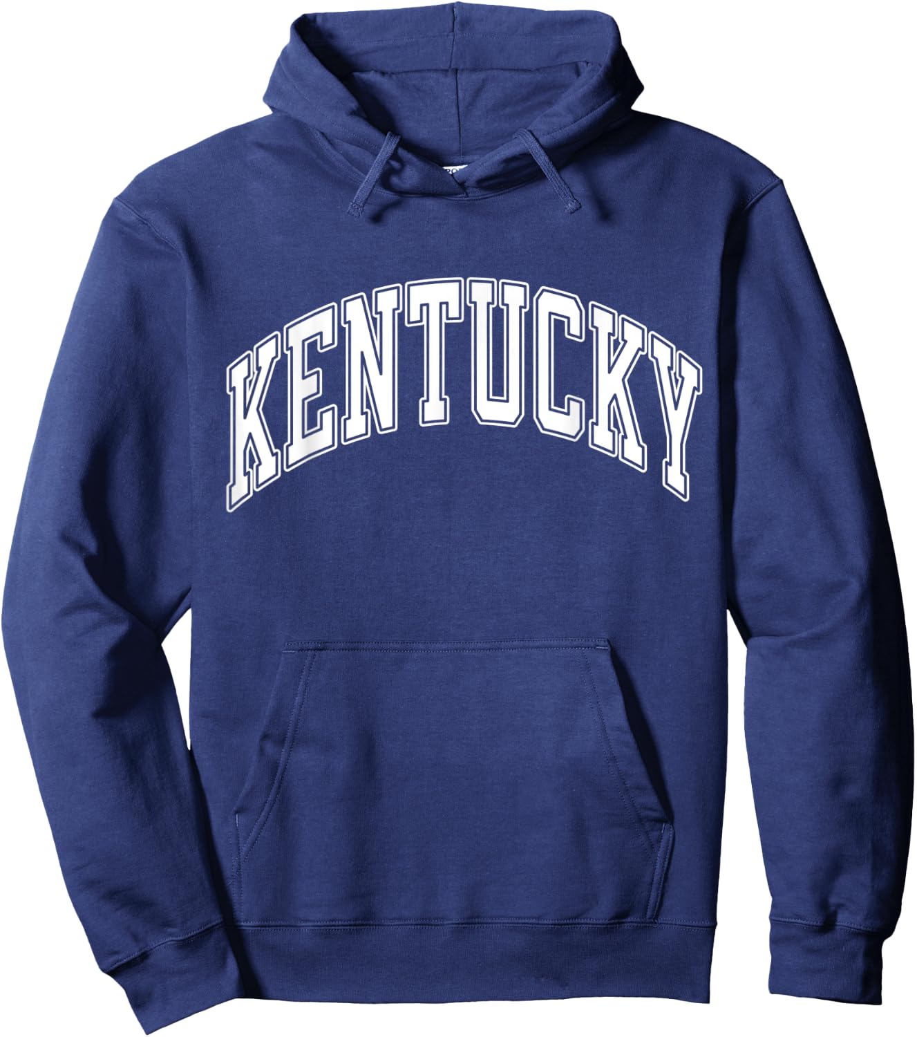 Kentucky Varsity Style White Text Hoodie - Hoodie | Navy
