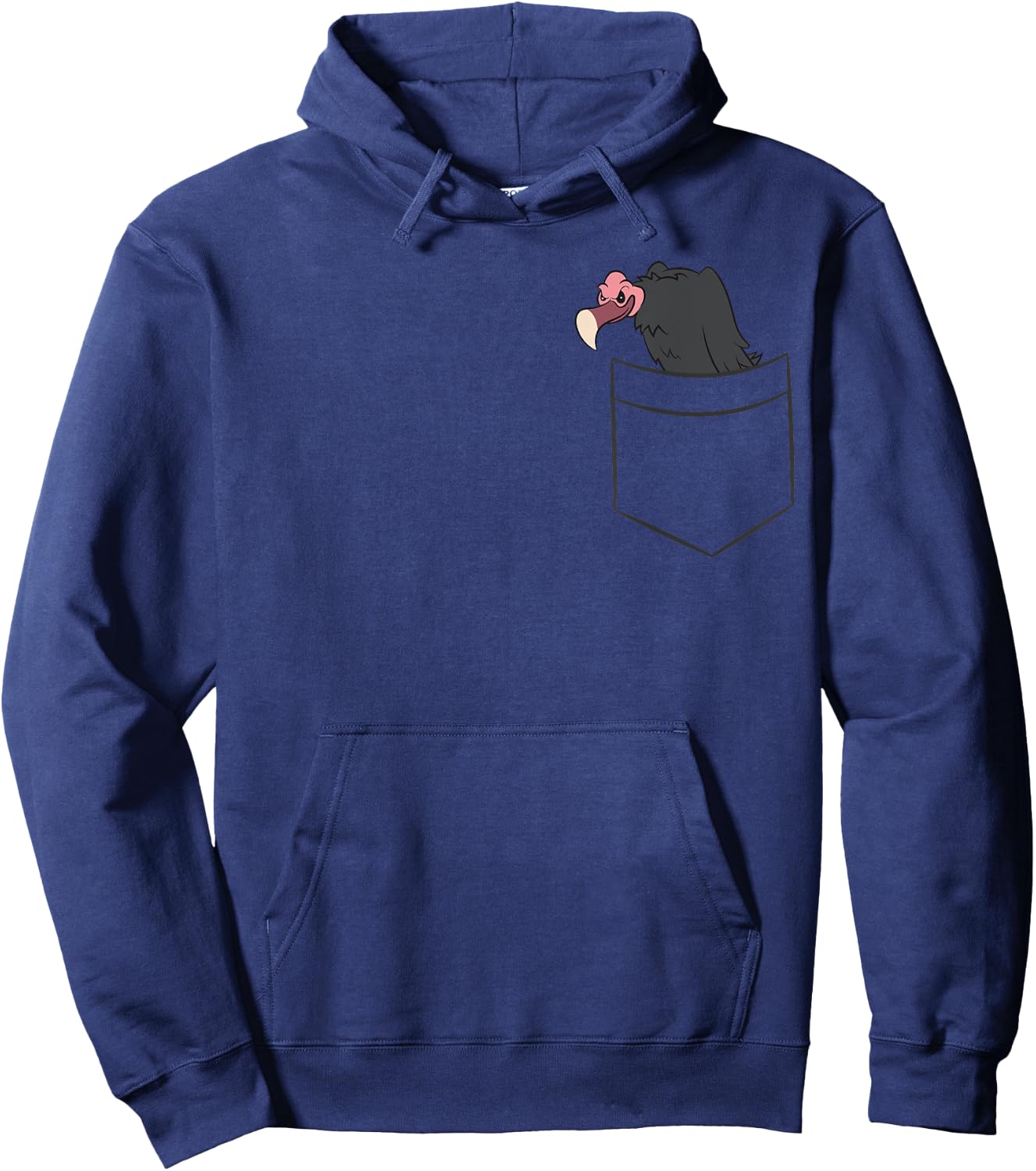 Turkey Vulture In a Pocket Cute Buzzard Hoodie - Hoodie | Navy