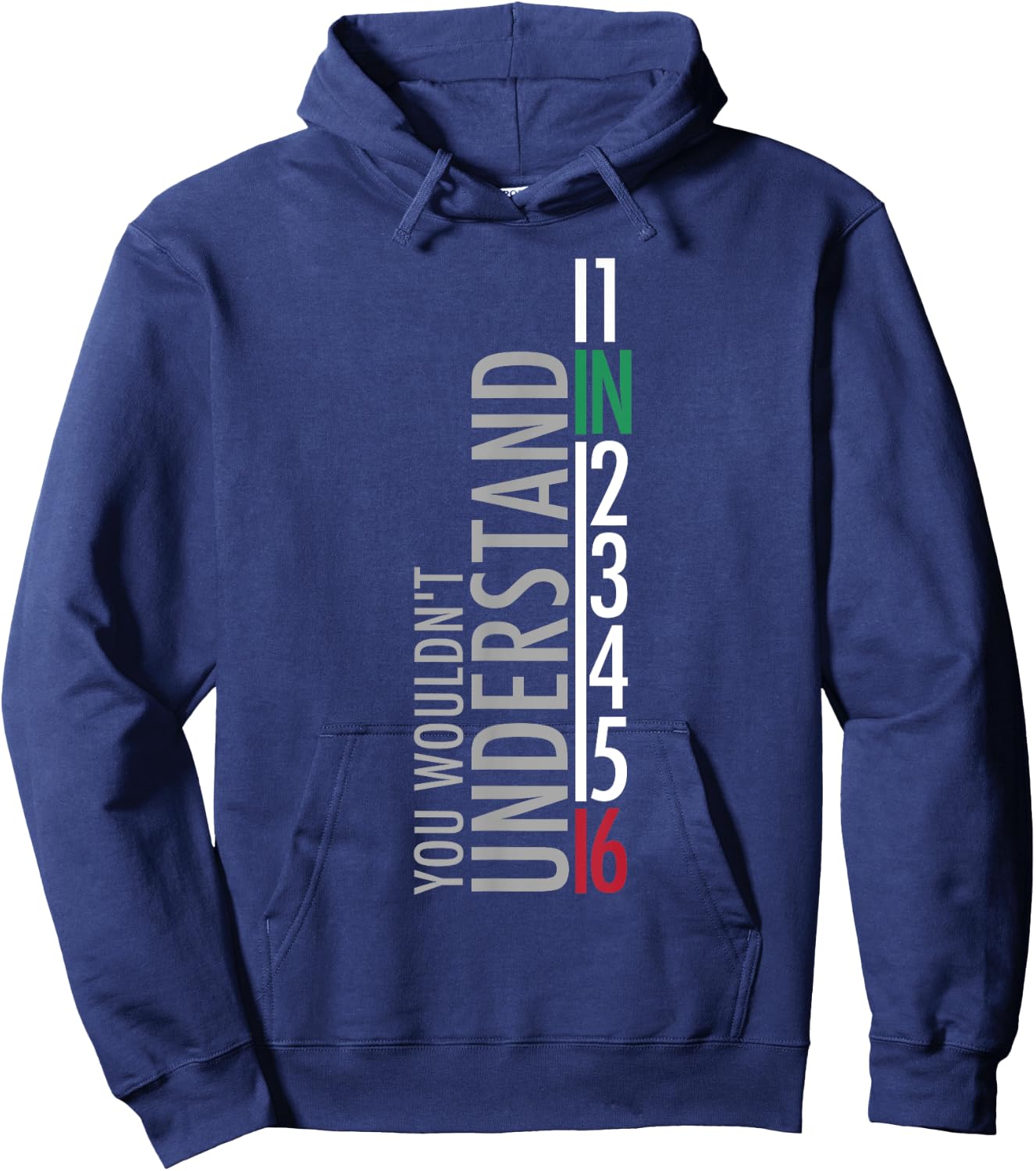 1N23456 Motorcycle Gear Shift Motorcyclist Hoodie - Hoodie | Navy