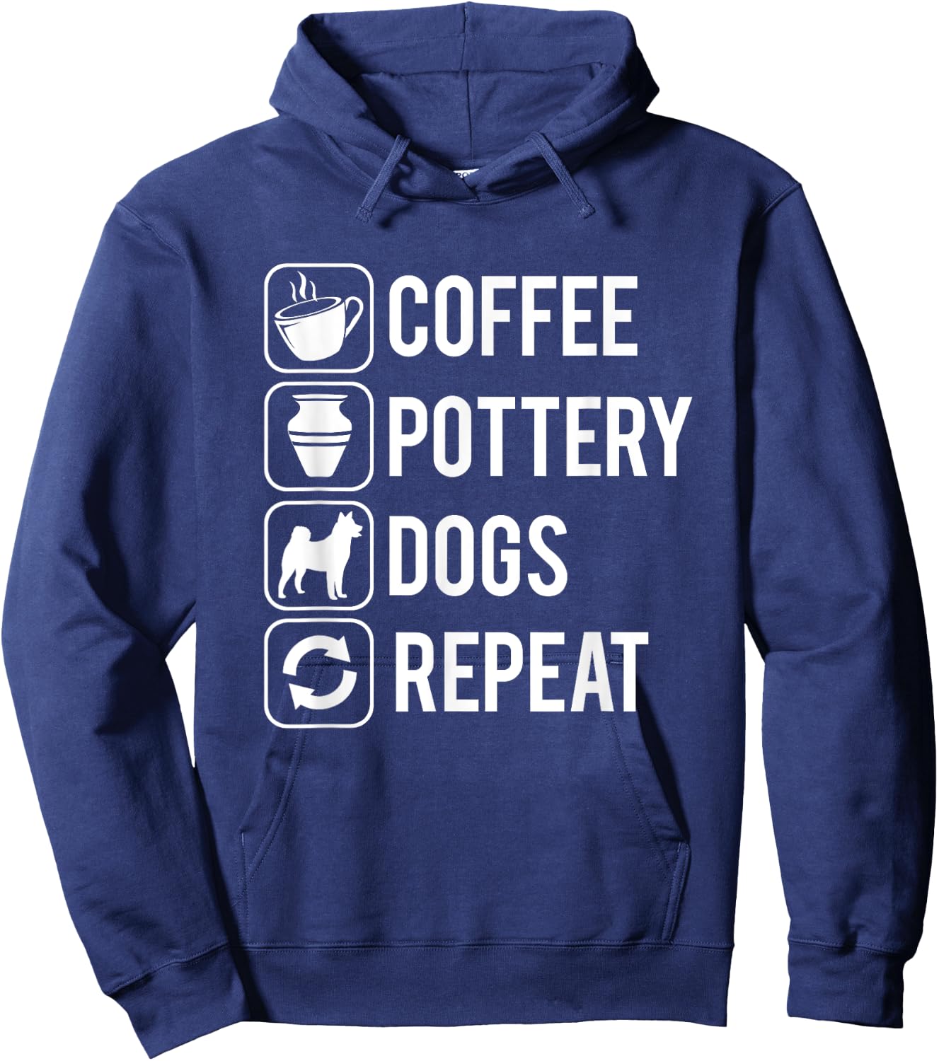 Coffee Pottery Dogs Clay Handmade Ceramics Artist Hoodie - Hoodie | Navy