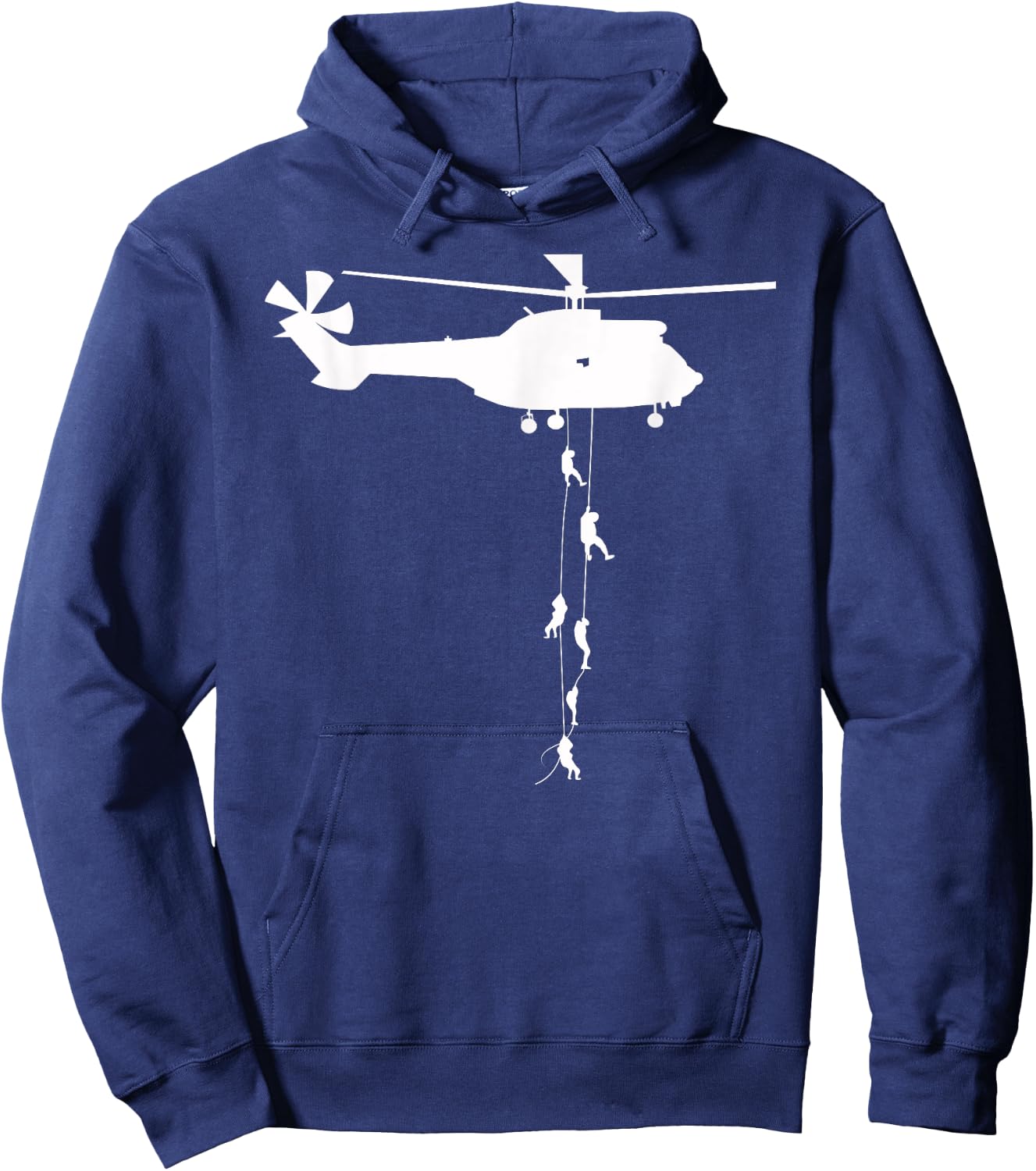 Helicopter dropping Soldiers air assault Hoodie - Hoodie | Navy