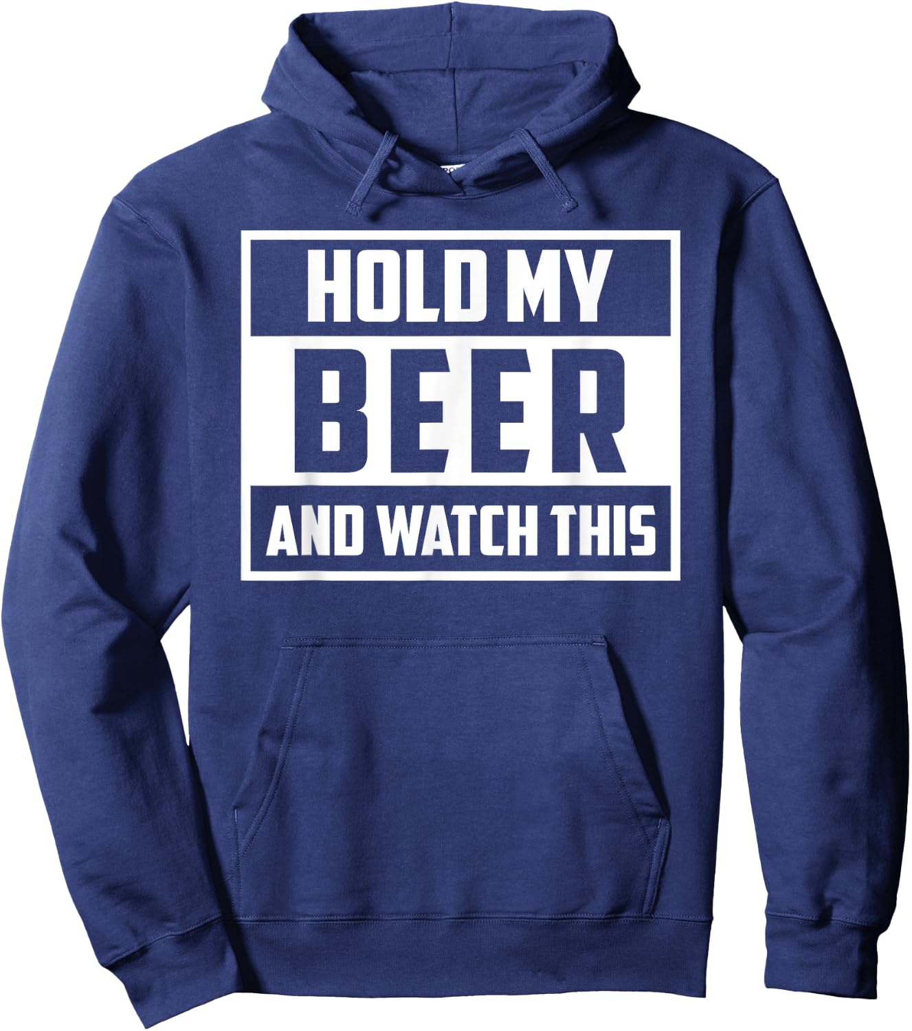 Funny Hold My Beer And Watch This Hilarious Mishaps Graphic Hoodie - Hoodie | Navy