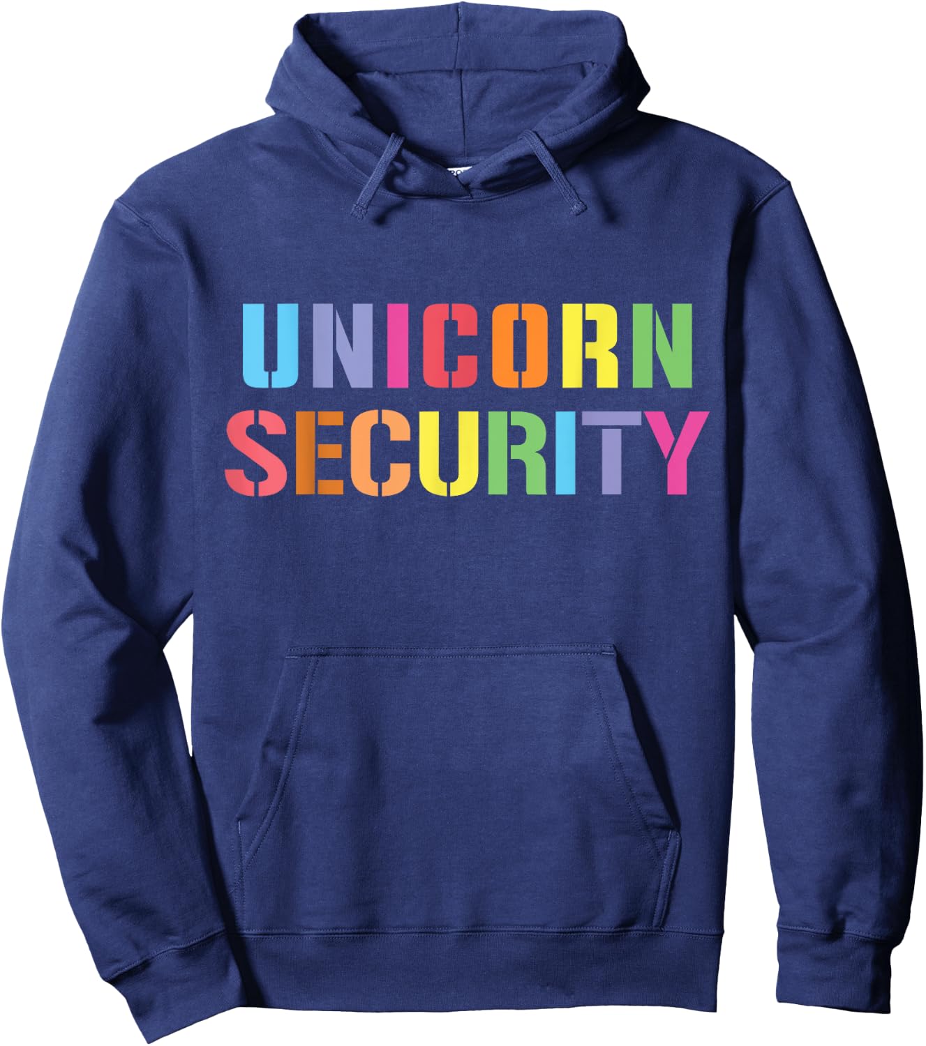 Halloween Dad Mom Daughter Adult Costume, Unicorn Security Hoodie - Hoodie | Navy