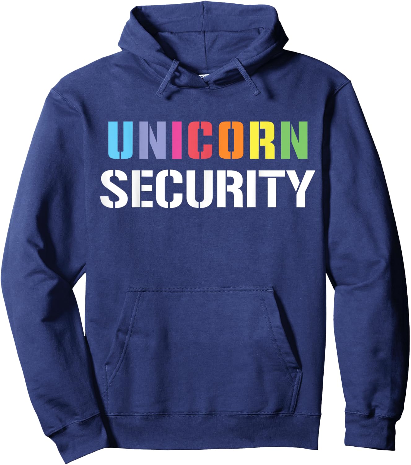 Halloween Dad Mom Daughter Adult Costume, Unicorn Security Hoodie - Hoodie | Navy