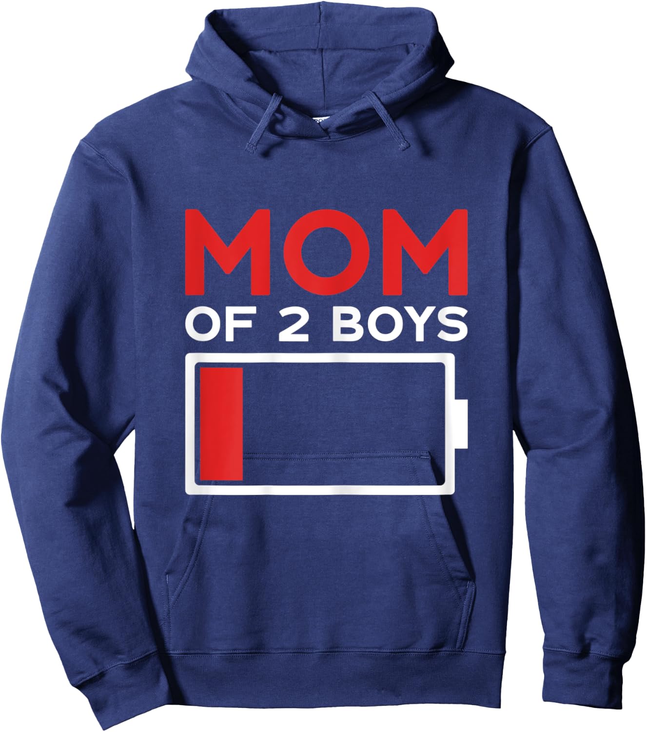Mom of 2 Boys Mother's Day Hoodie - Hoodie | Navy