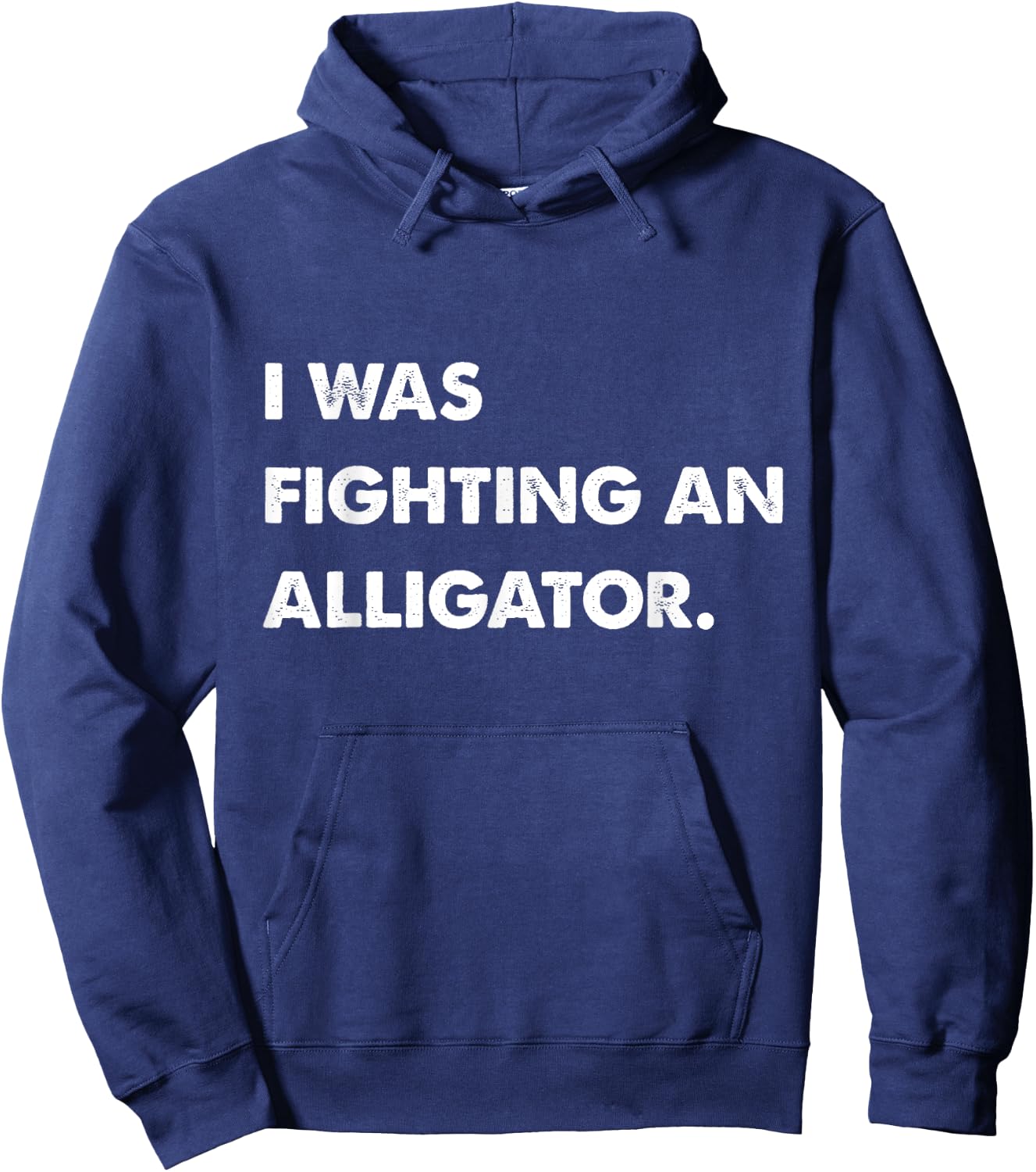 I Was Fighting An Alligator Funny Injury Get Well Gift Hoodie - Hoodie | Navy