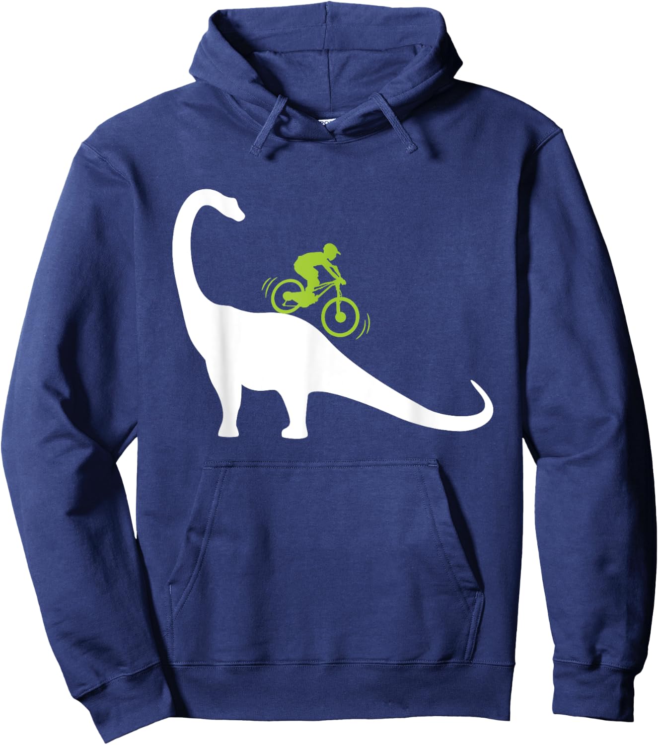 Cool Mountain Bike Dino Funny Bicycle Dinosaur Lovers Outfit Hoodie - Hoodie | Navy