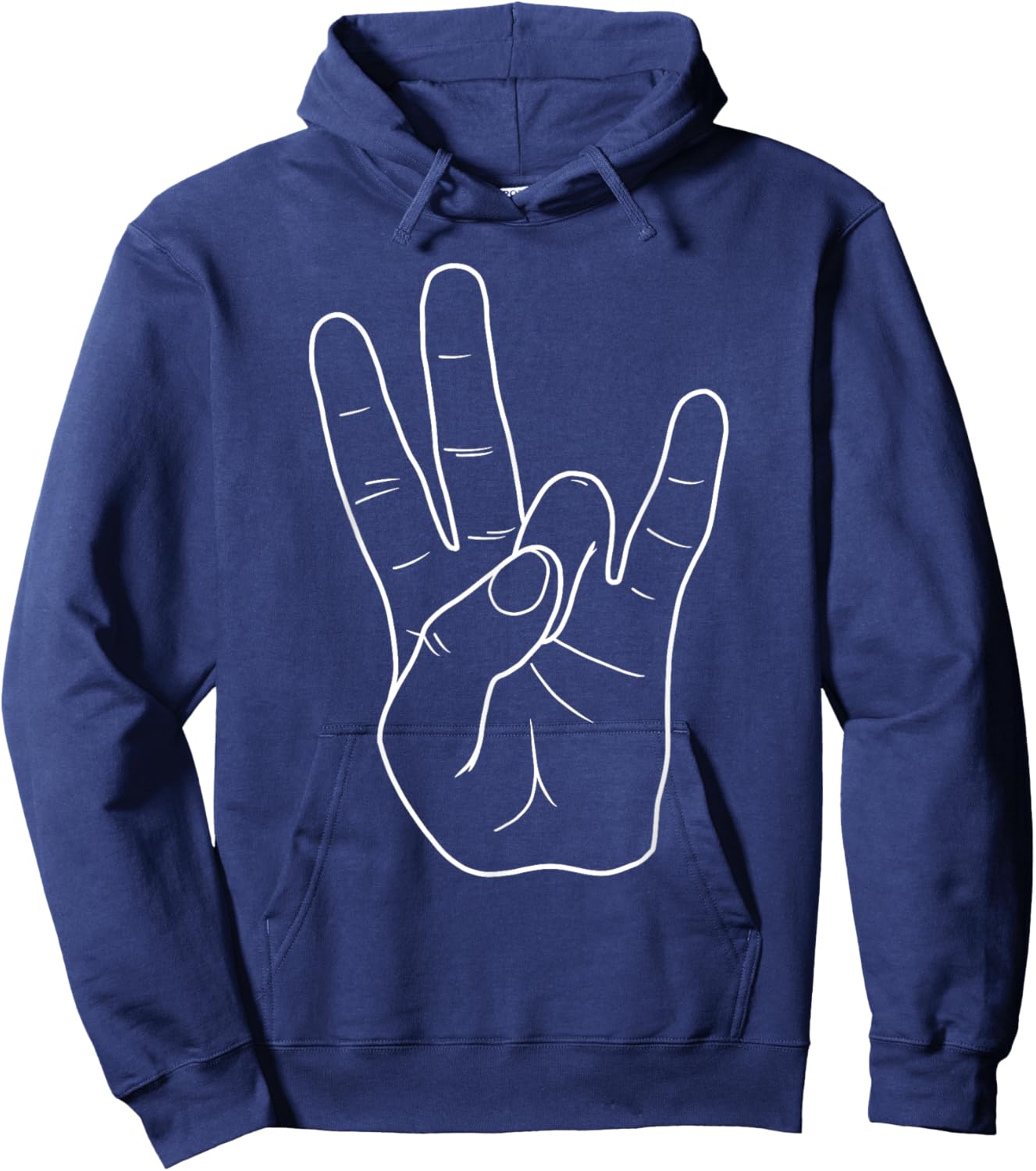 Eastside East Coast Hip Hop Hand Sign Symbol Hoodie - Hoodie | Navy