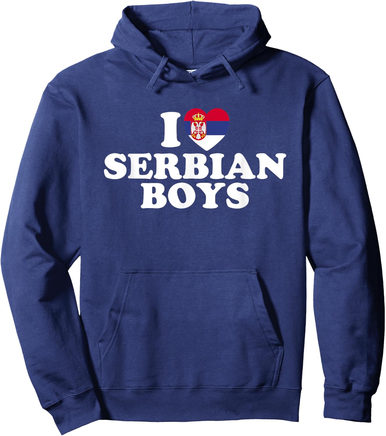 I Love Serbian Boys Hoodie - Hoodie | Navy
