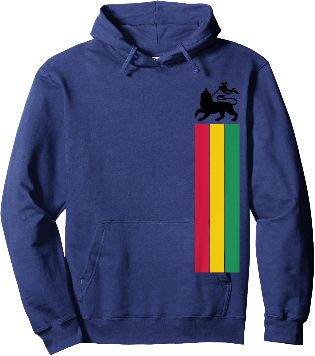 Lion of Juda Reggae Music Jamaica Ethiopian Flag Hoodie - Hoodie | Navy