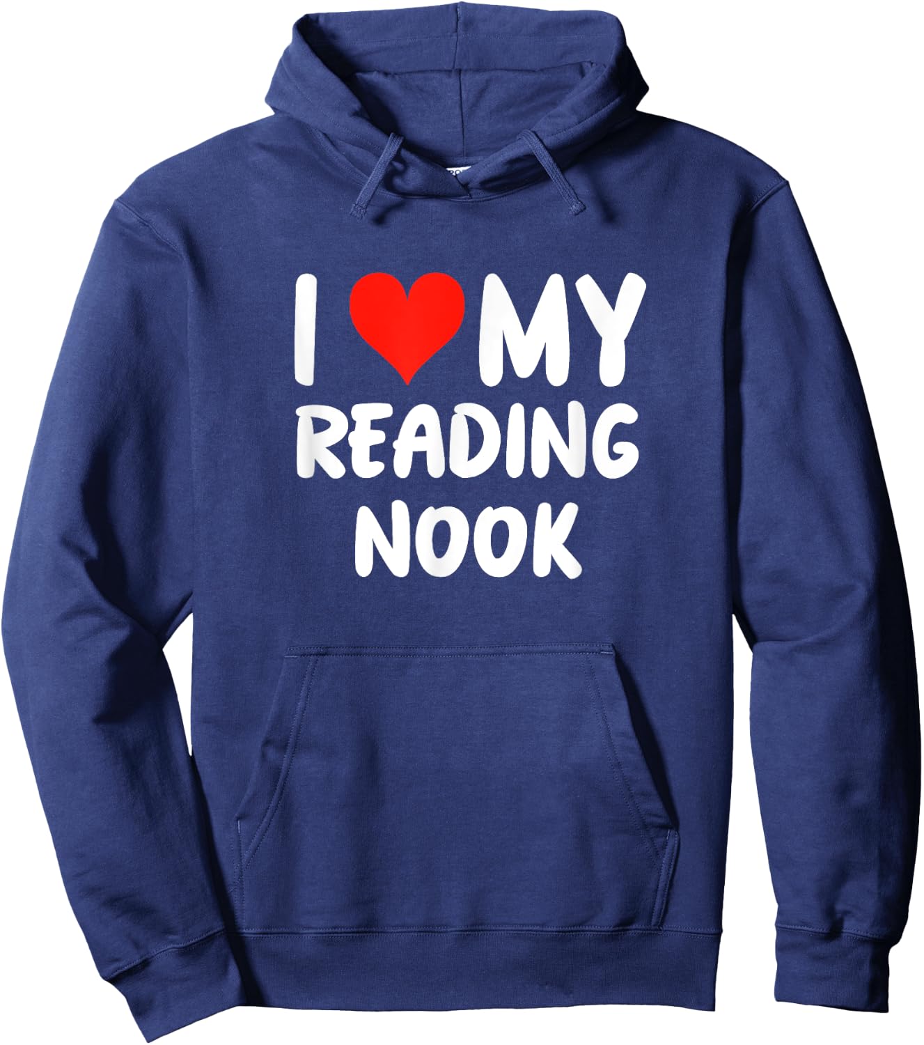 I Love My Reading Nook Heart - Read Library Librarian Books Hoodie - Hoodie | Navy