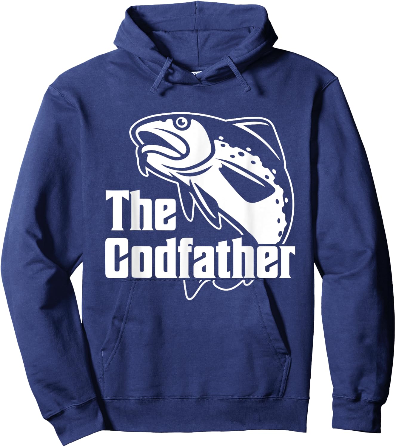 The Codfather Cod Fish Catcher Fishing Daddy Dad Father Hoodie - Hoodie | Navy