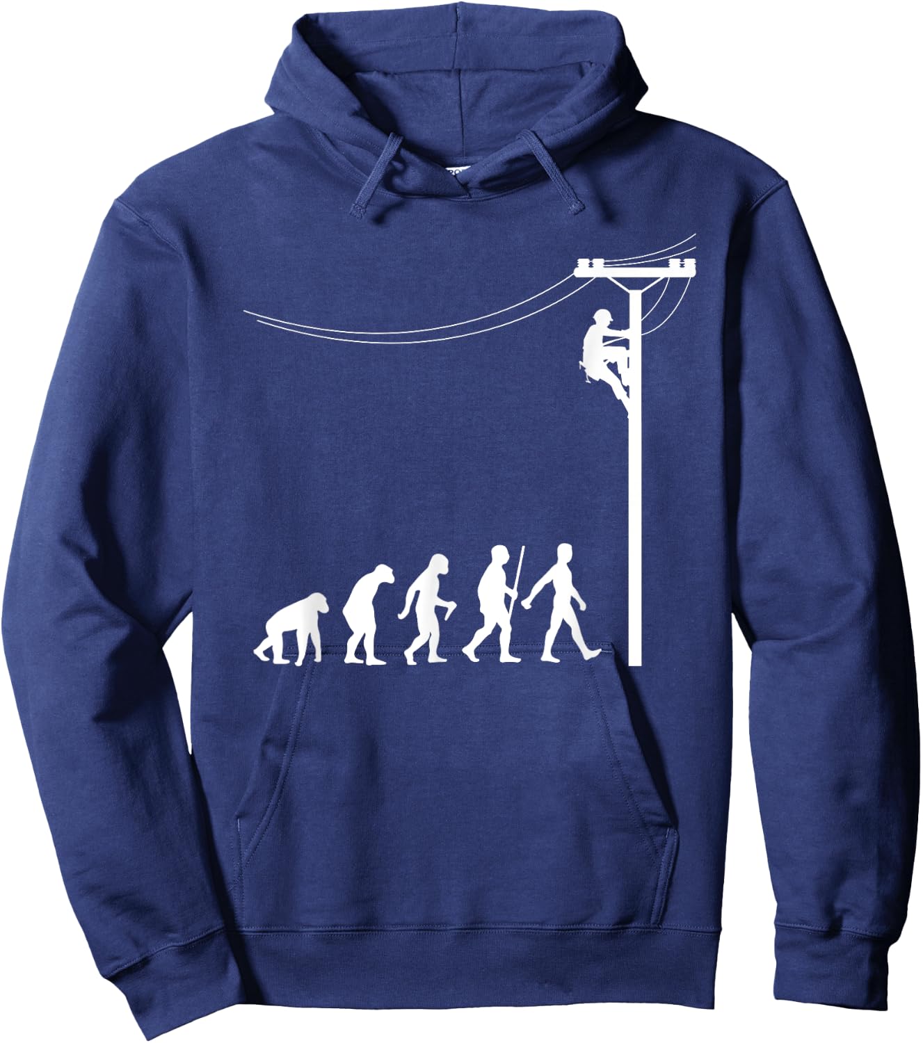 Funny Lineman Designs Women Electrician Engineers Hoodie - Hoodie | Navy