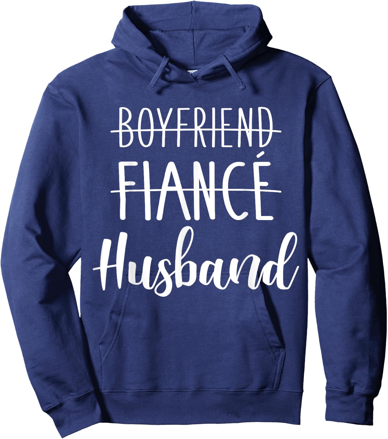Boyfriend fiancé husband for wedding and honeymoon Hoodie - Hoodie | Navy
