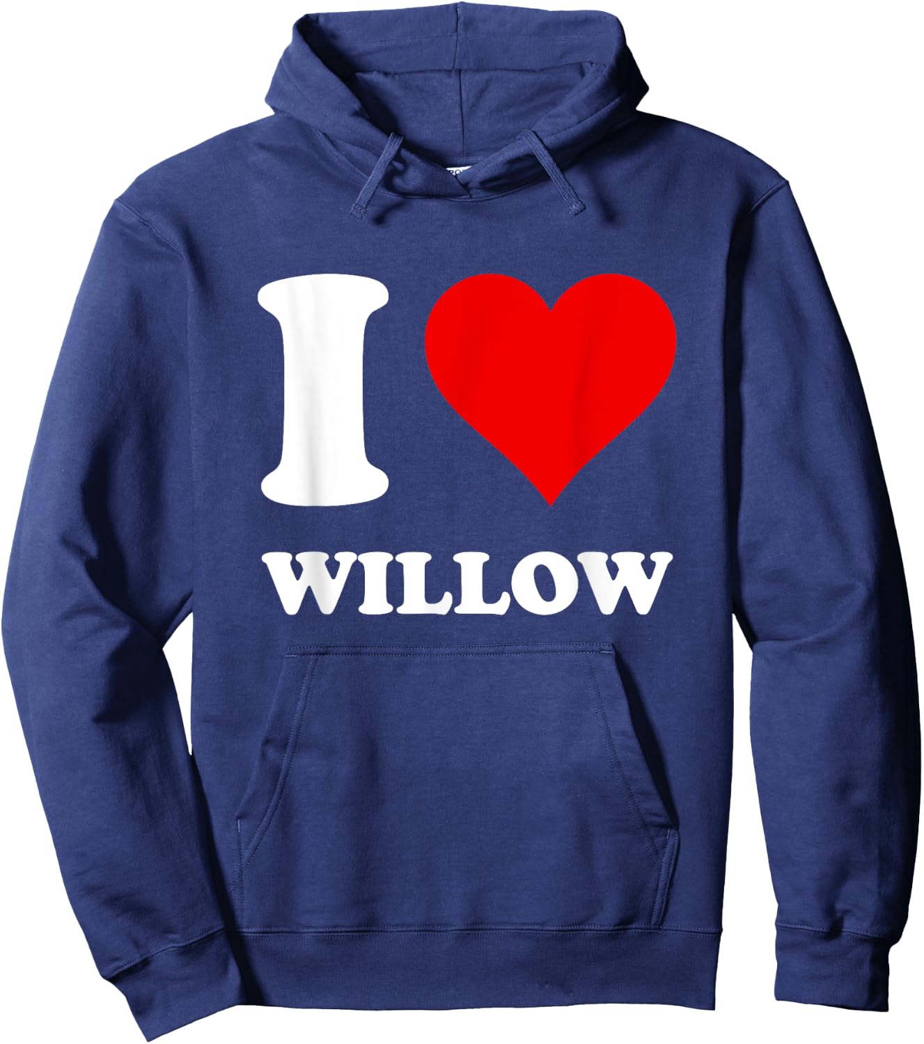 Red Heart I Love Willow Hoodie - Hoodie | Navy
