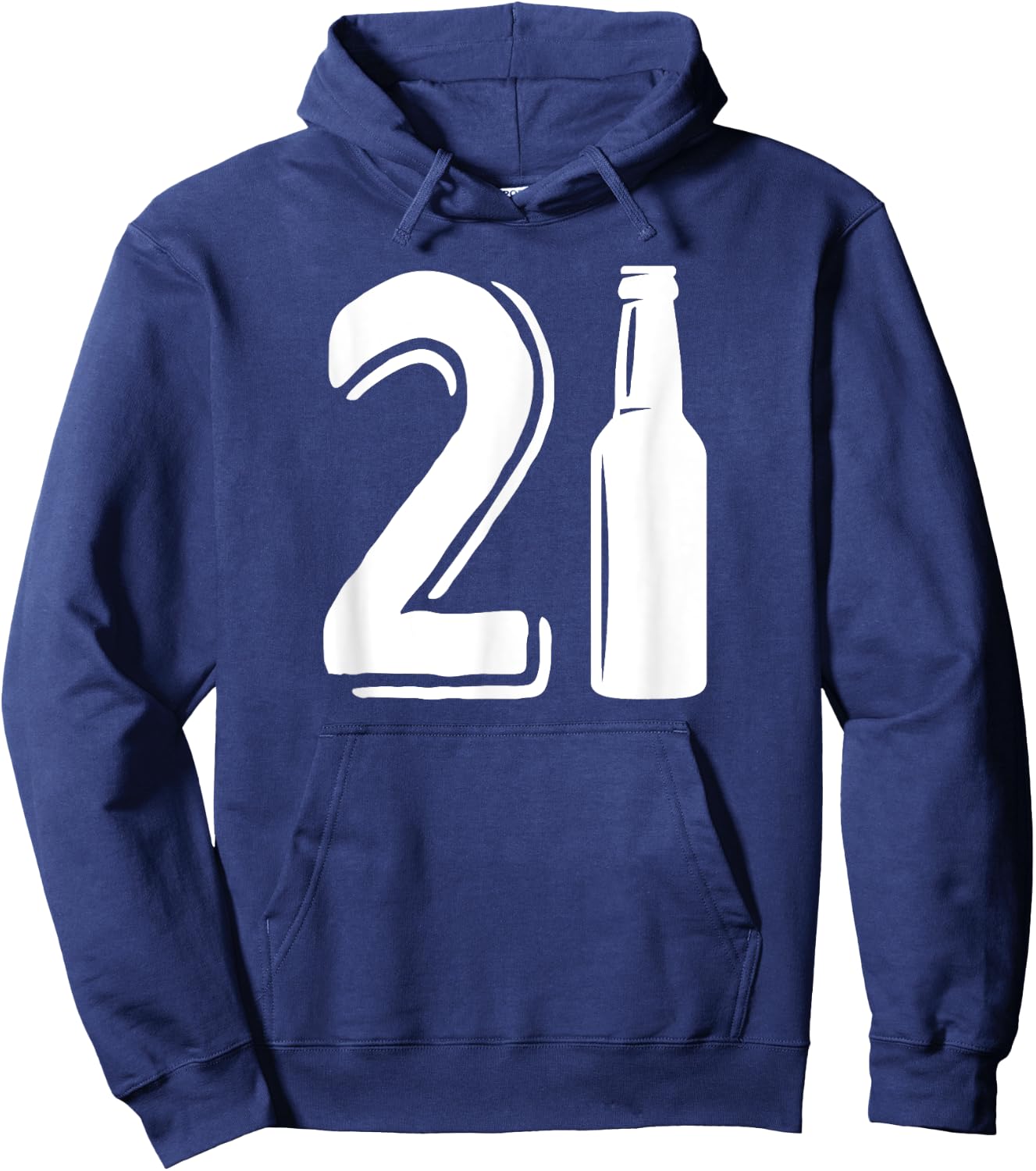 21 Birthday beer bottle funny 21st birthday drinking Hoodie - Hoodie | Navy