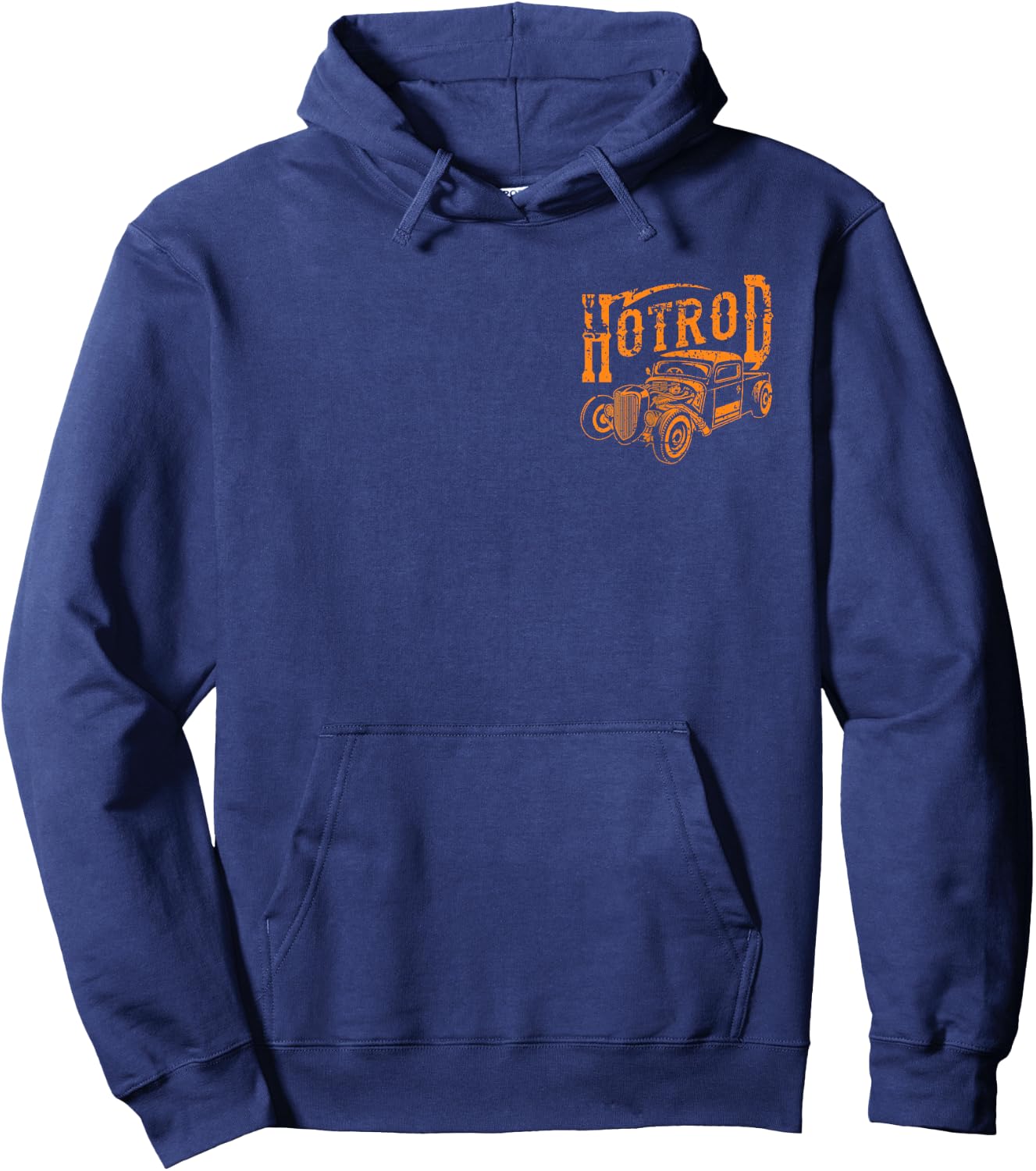 Hotrod Car Automotive Nostalgia Distressed Retro Design Hoodie - Hoodie | Navy