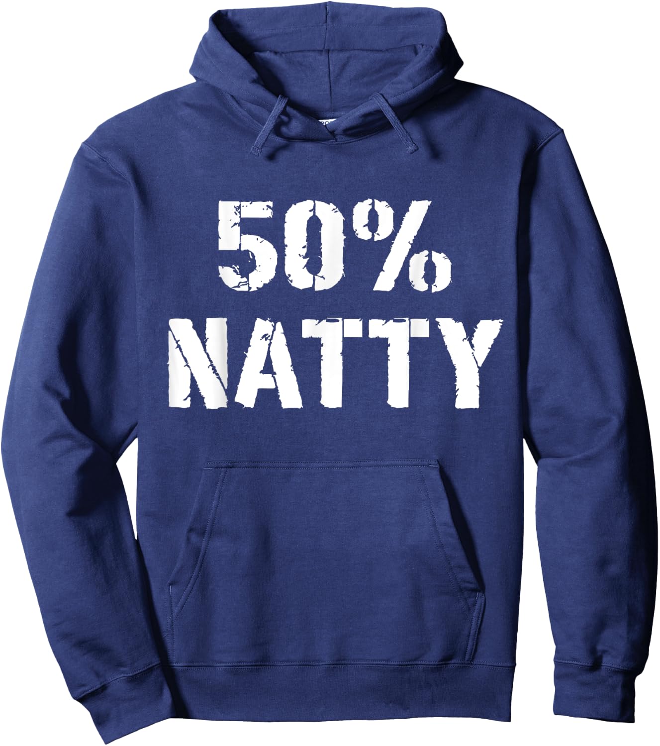 Gym Jokes 50% Natty Funny Weight Lifting Steroid Joke Hoodie - Hoodie | Navy