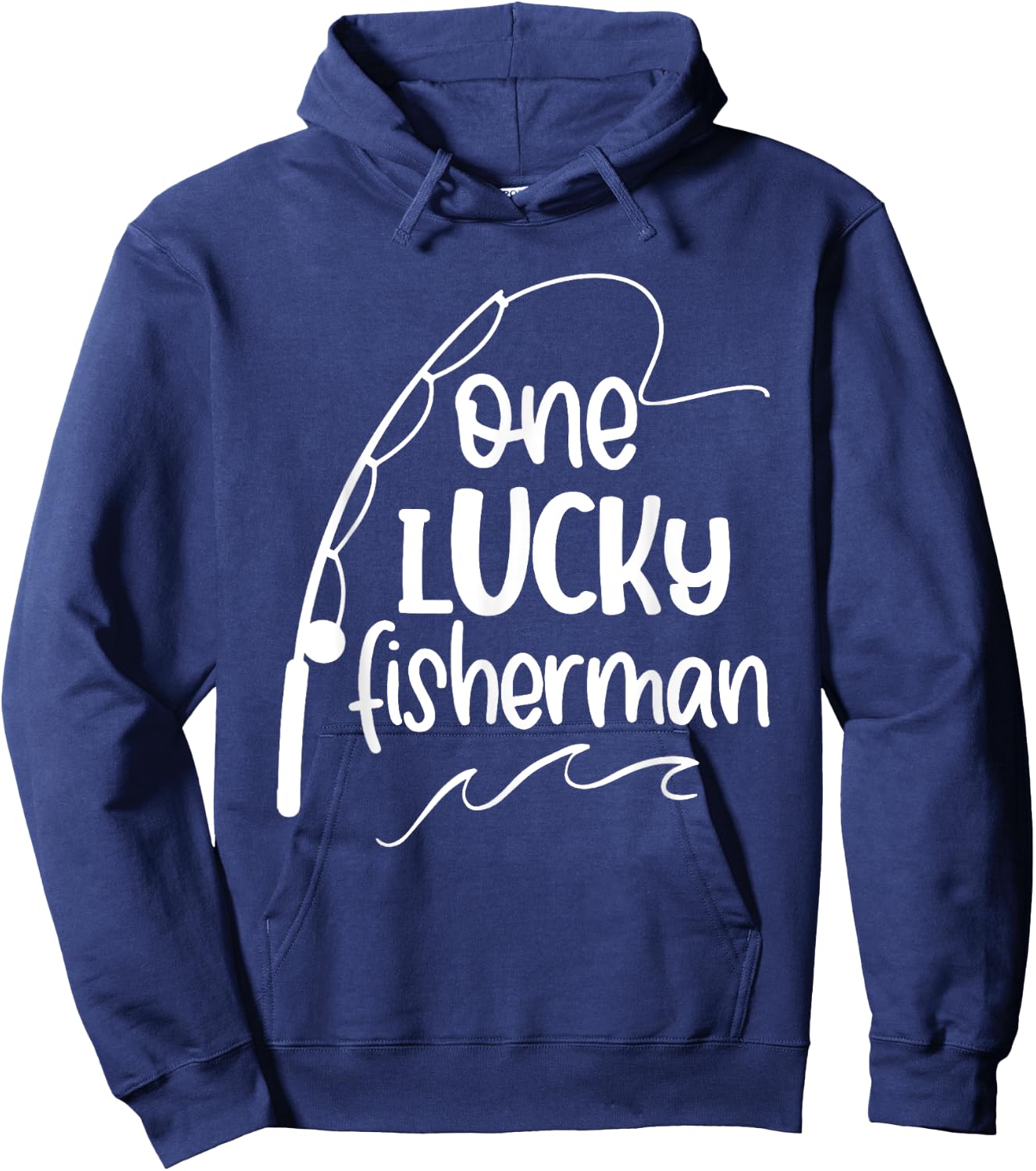 Best Catch of His Life One Lucky Fisherman Couple Matching Hoodie - Hoodie | Navy