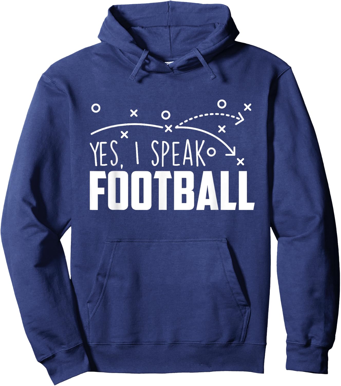 Yes I Speak Football - Sports Sunday Game Lover Quarterbacks Hoodie - Hoodie | Navy