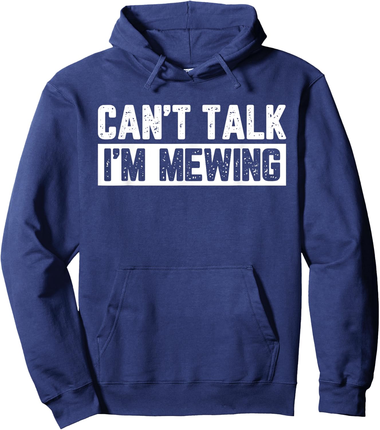 Can't Talk I'm Mewing Hoodie - Hoodie | Navy