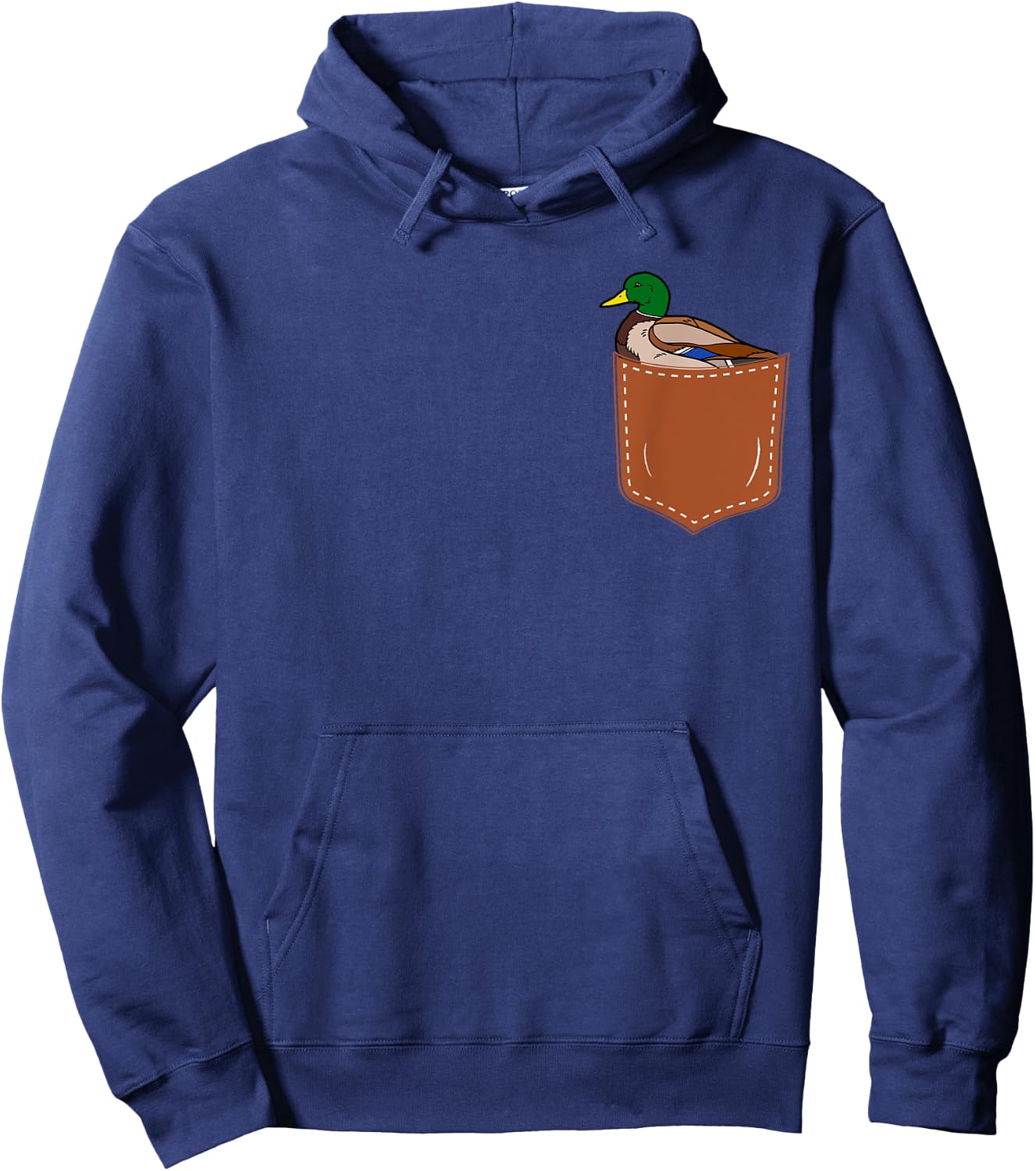 Cute Mallard bird in Small Pocket,Funny Mallard Lover Hoodie - Hoodie | Navy