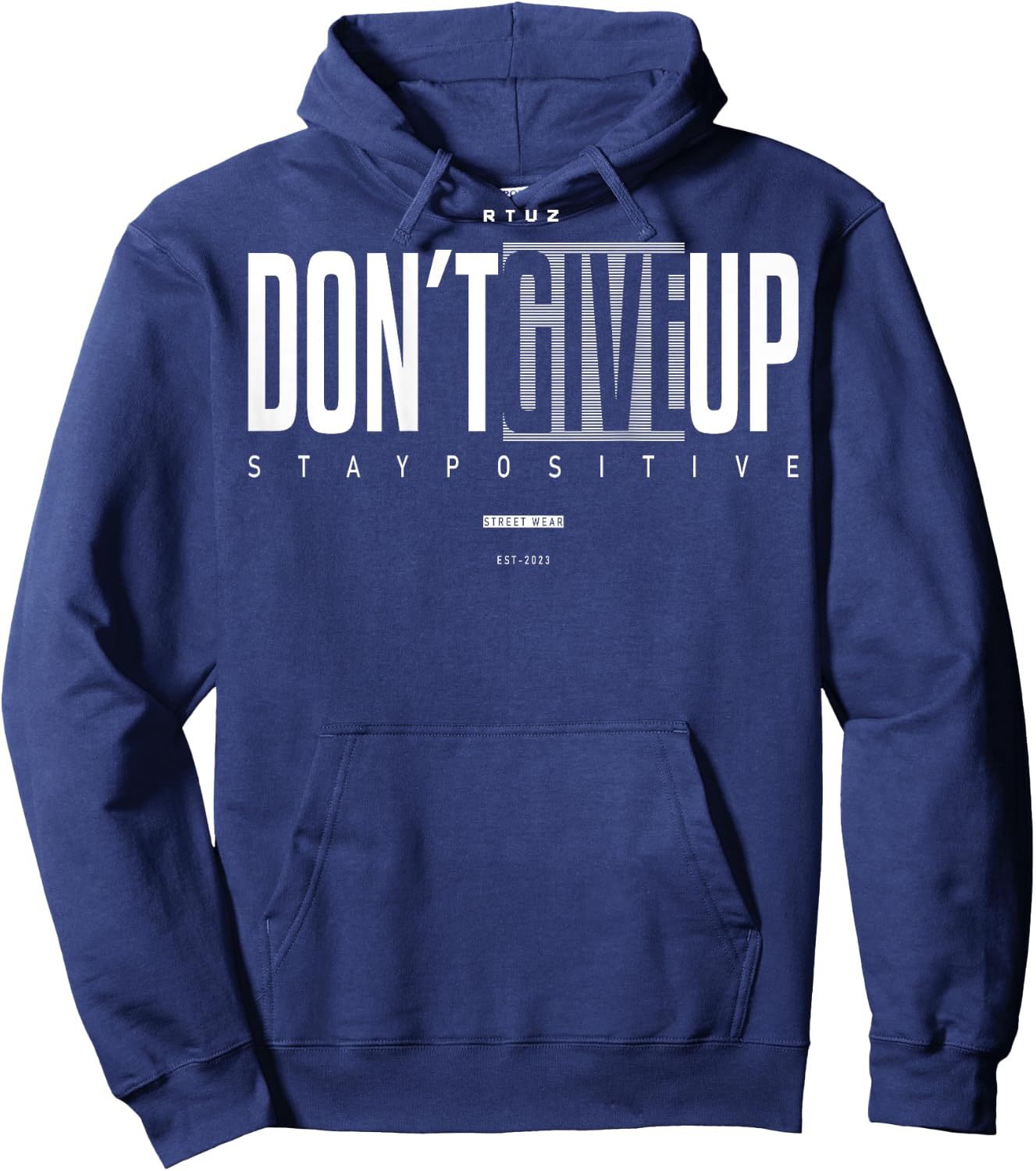 Fitness Quote Y2K Gym Training Back Print Yoga Sport Workout Hoodie - Hoodie | Navy