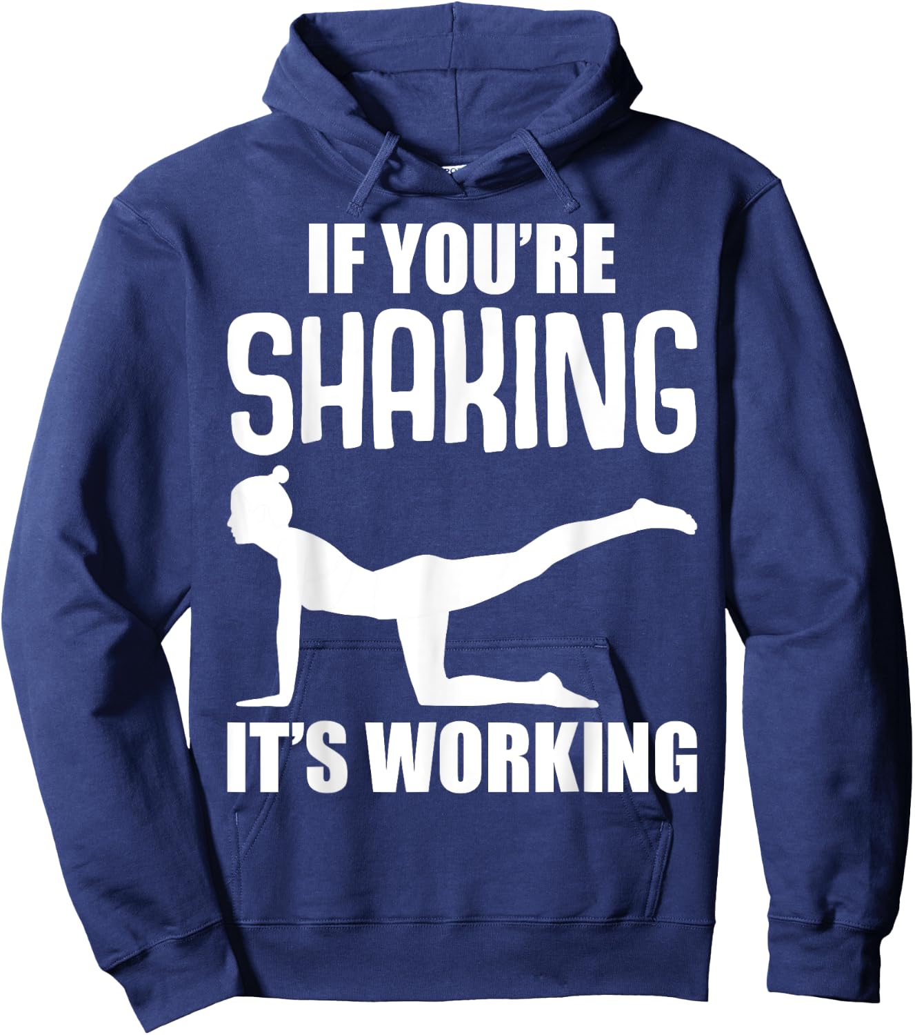 Cool Pilates Gifts Black -Adults Classic Fit Cotton Polyester Workout Small Hoodie - Hoodie | Navy