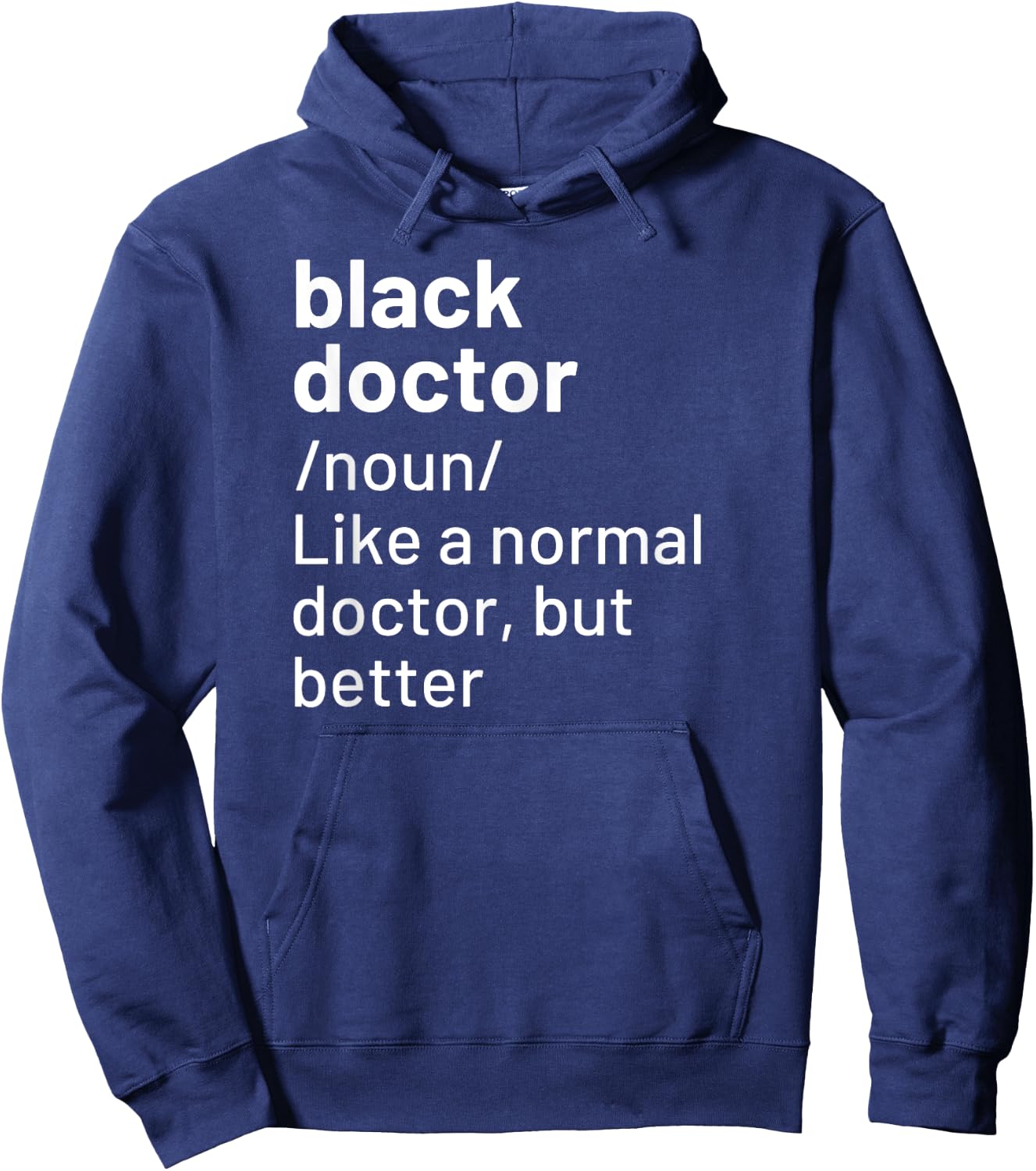 Black Doctor African American Physician Definition Hoodie - Hoodie | Navy