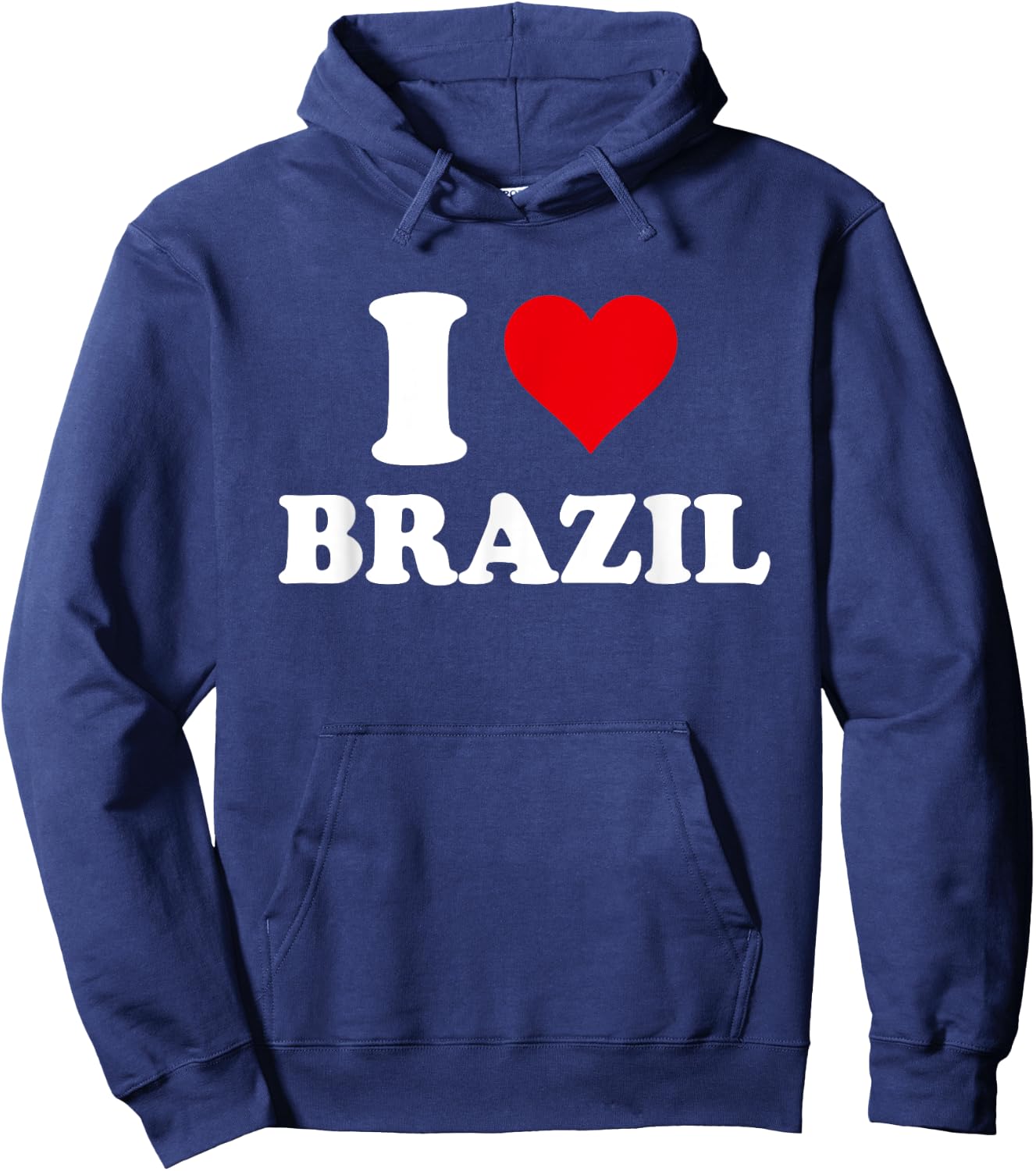 I Love Brazil Heart Brazilian Gift Hoodie - Hoodie | Navy