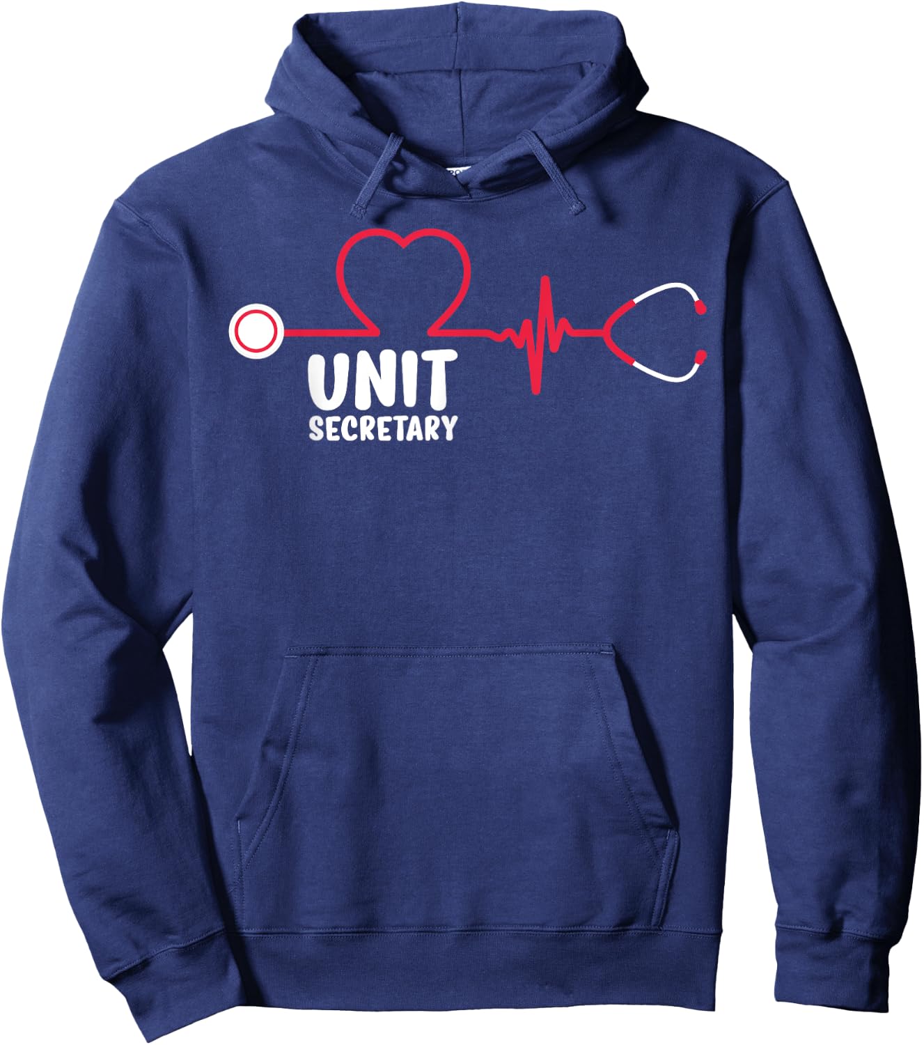 Unit Secretary Heartbeat Unit Secretaries Hoodie - Hoodie | Navy