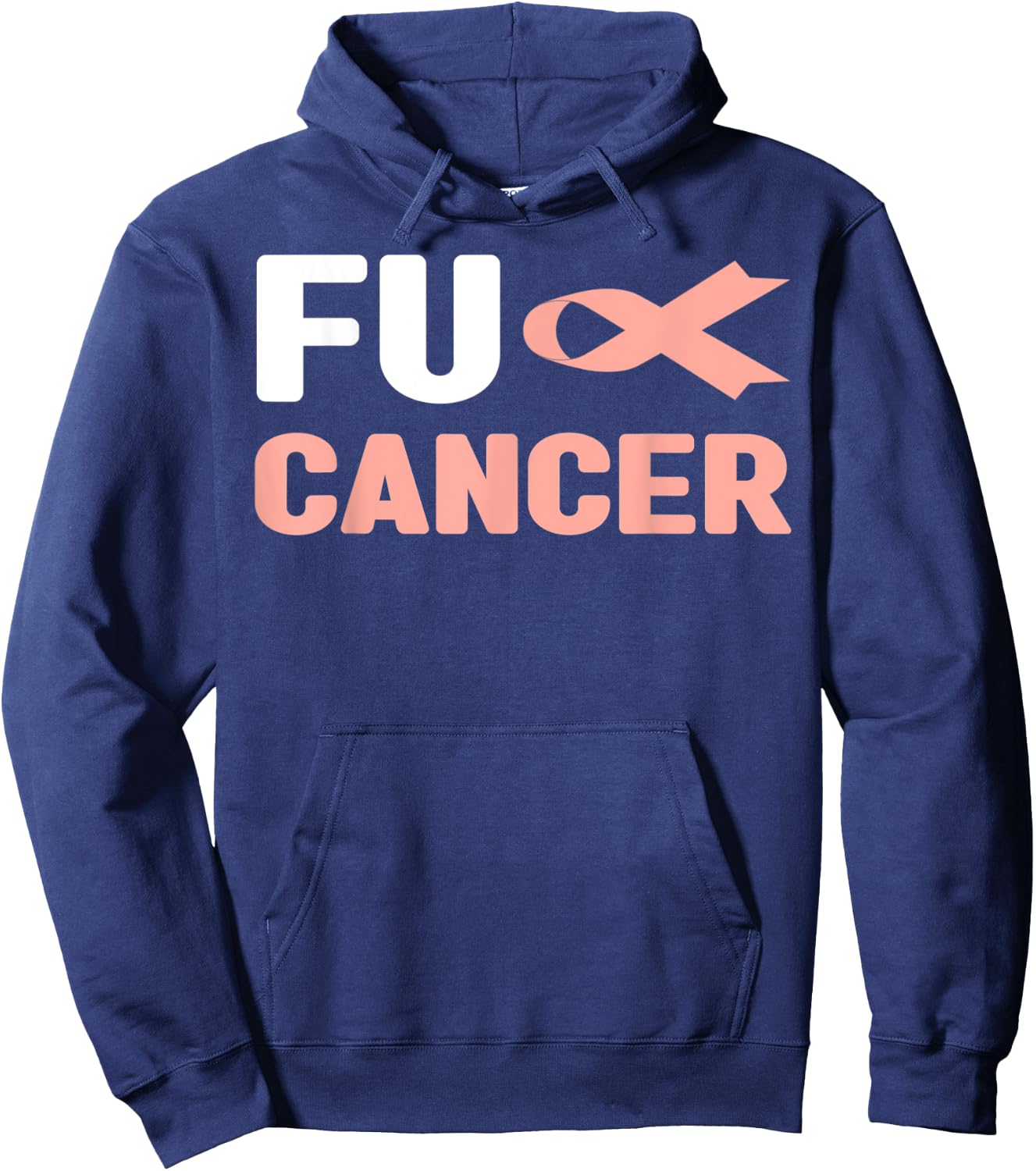 Fuck Uterine Cancer Shirt - Fuck Uterine Cancer Awareness Hoodie - Hoodie | Navy