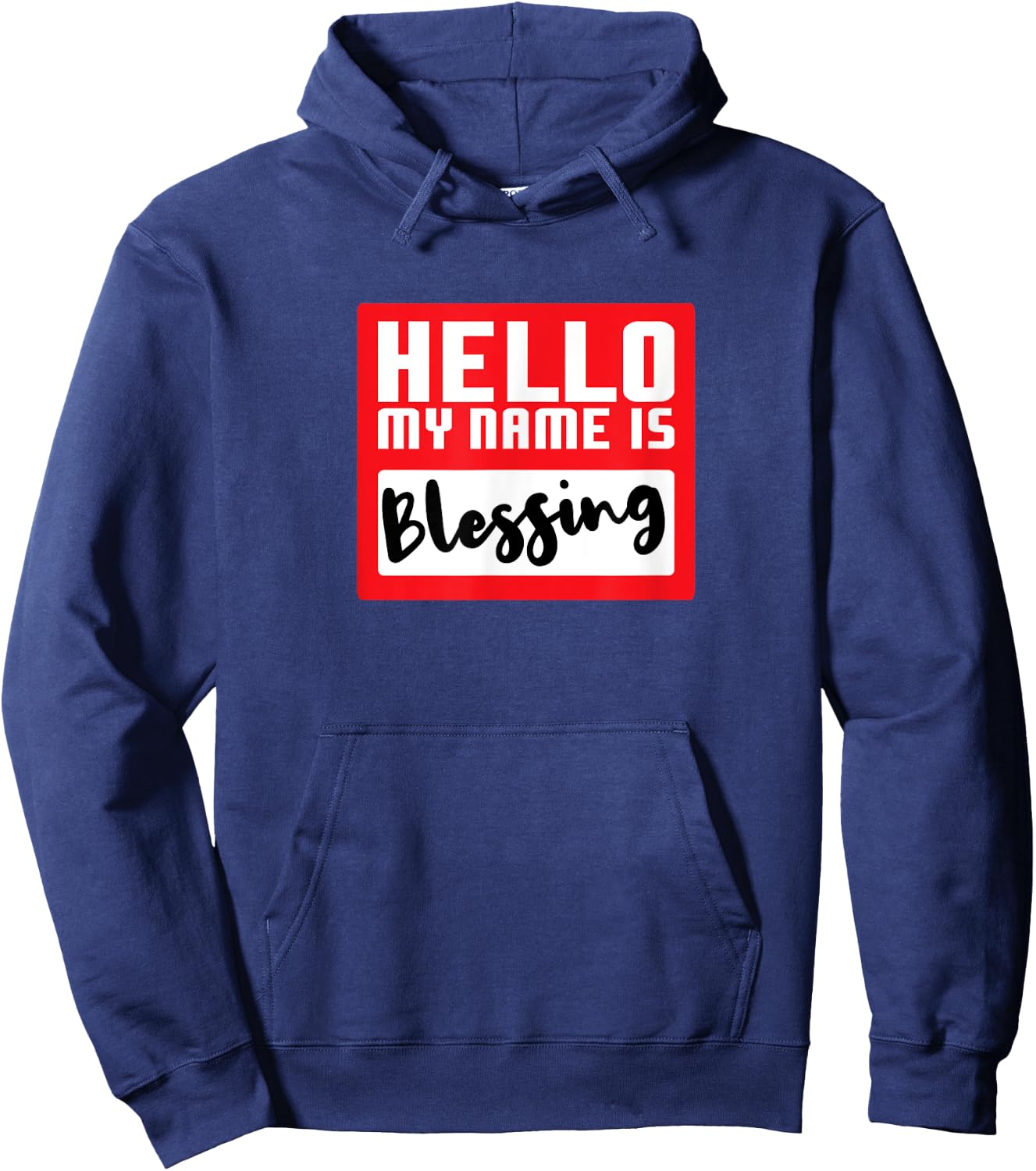 Hello My Name is Blessing in Disguise Funny Halloween Party Hoodie - Hoodie | Navy