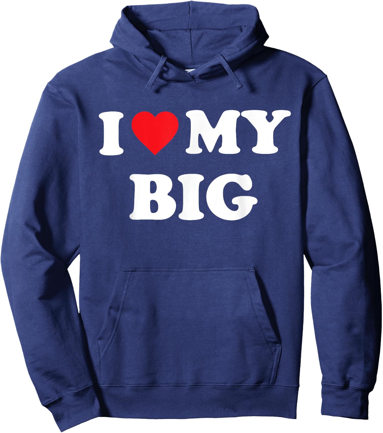 I Heart My Big Funny Matching Little Big Sorority Hoodie - Hoodie | Navy