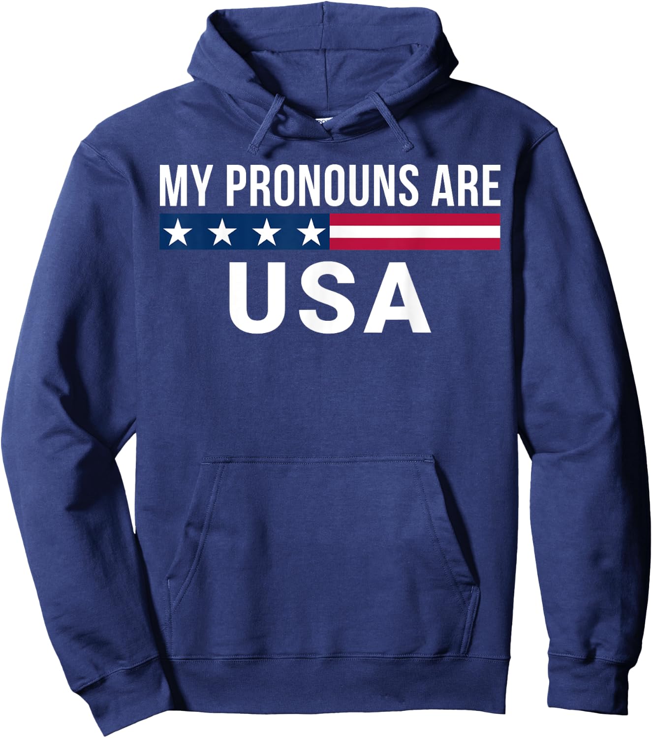 My Pronouns Are USA, We the People, 4th of July Men Women Hoodie - Hoodie | Navy