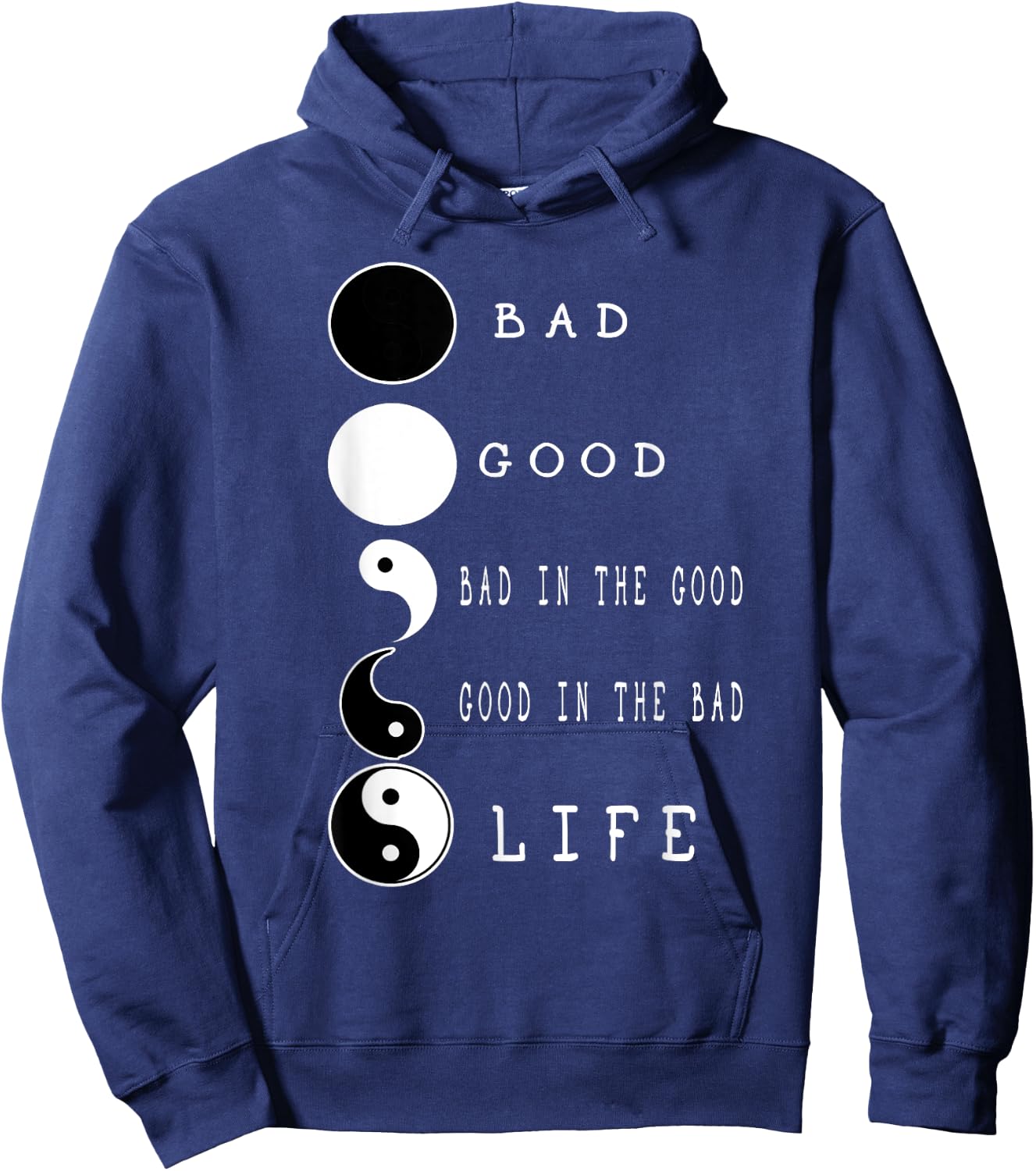Wowtastic! -Adults Yoga - Black - Small Hoodie - Hoodie | Navy