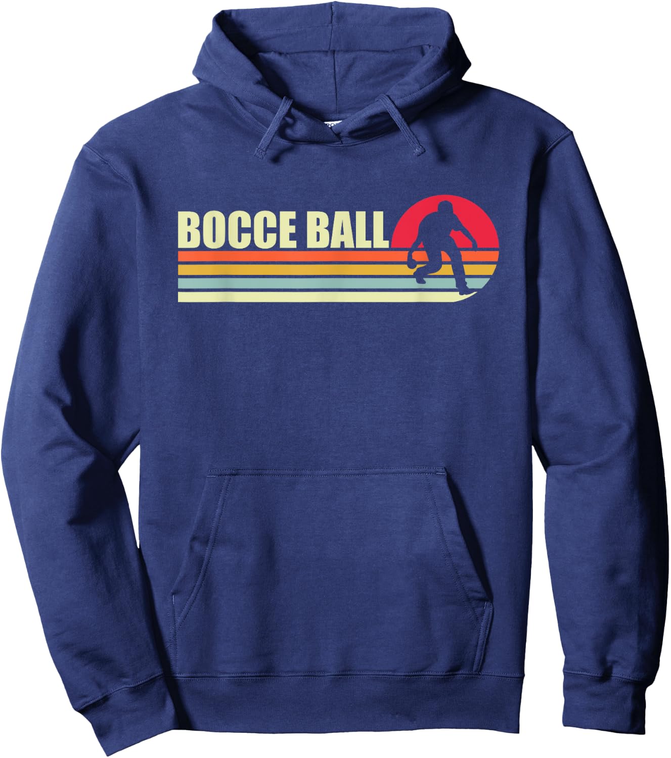 Bocce ball boules sports bocce banner retro design Hoodie - Hoodie | Navy