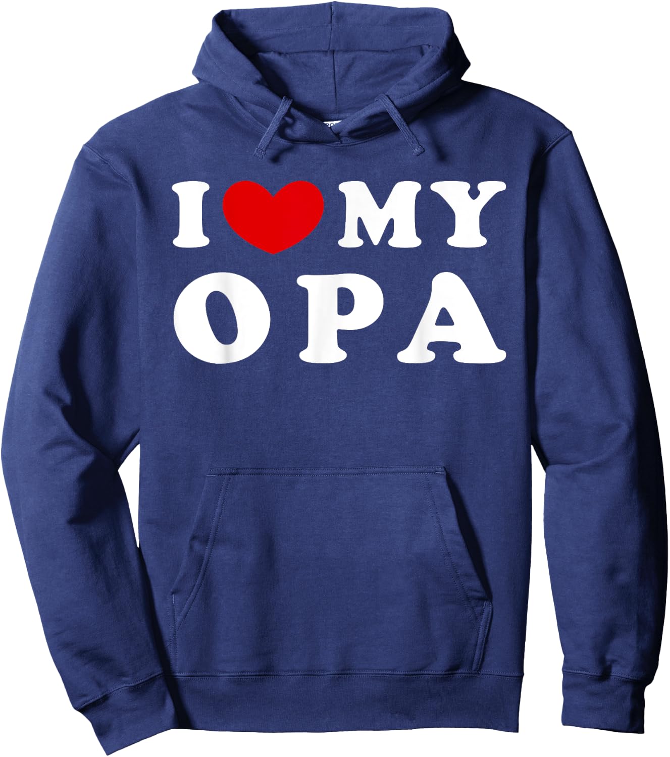 I Love My Opa, I Heart My Opa Hoodie - Hoodie | Navy