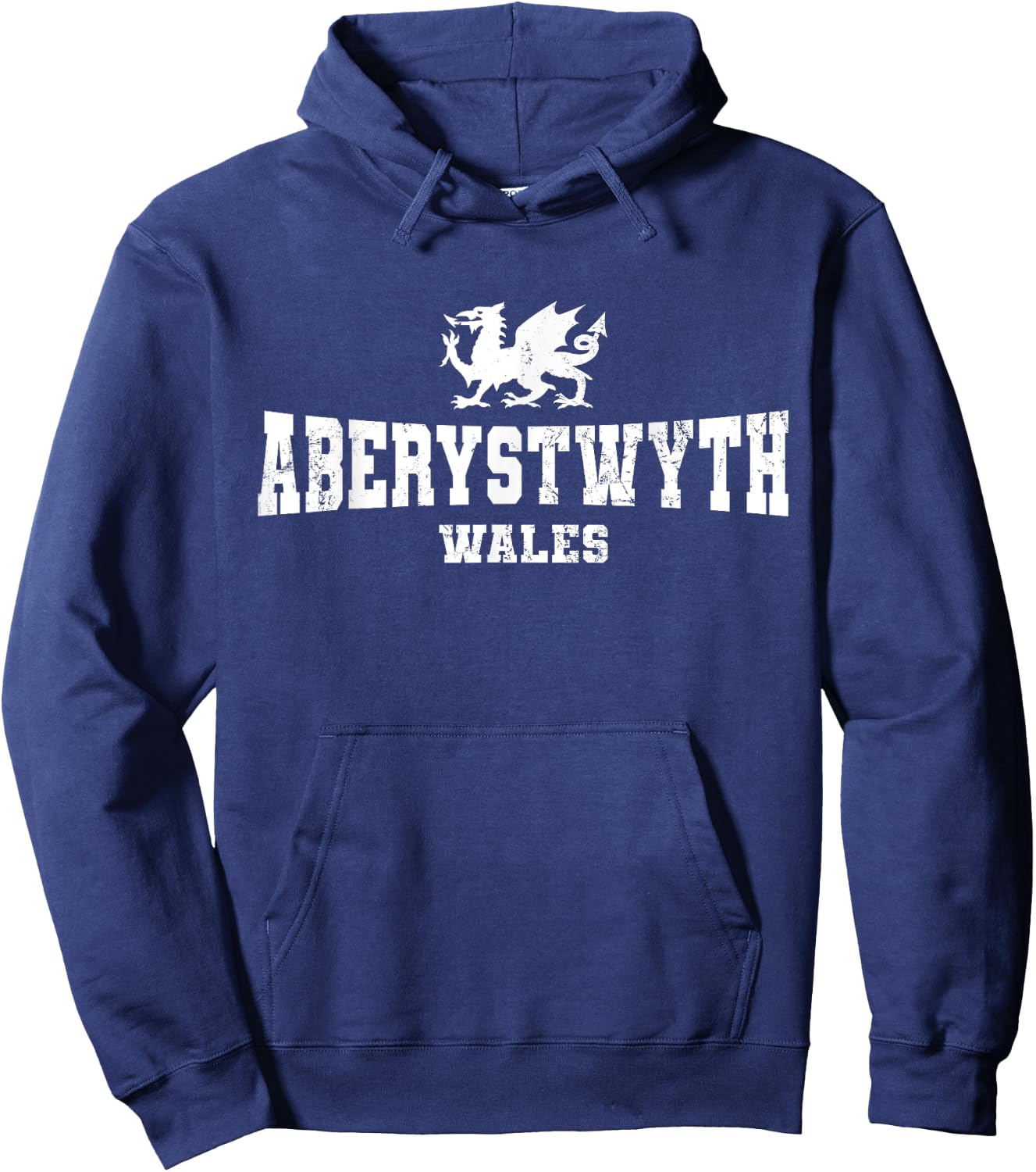 Aberystwyth Wales Welsh Dragon Flag Cymru Hoodie - Hoodie | Navy