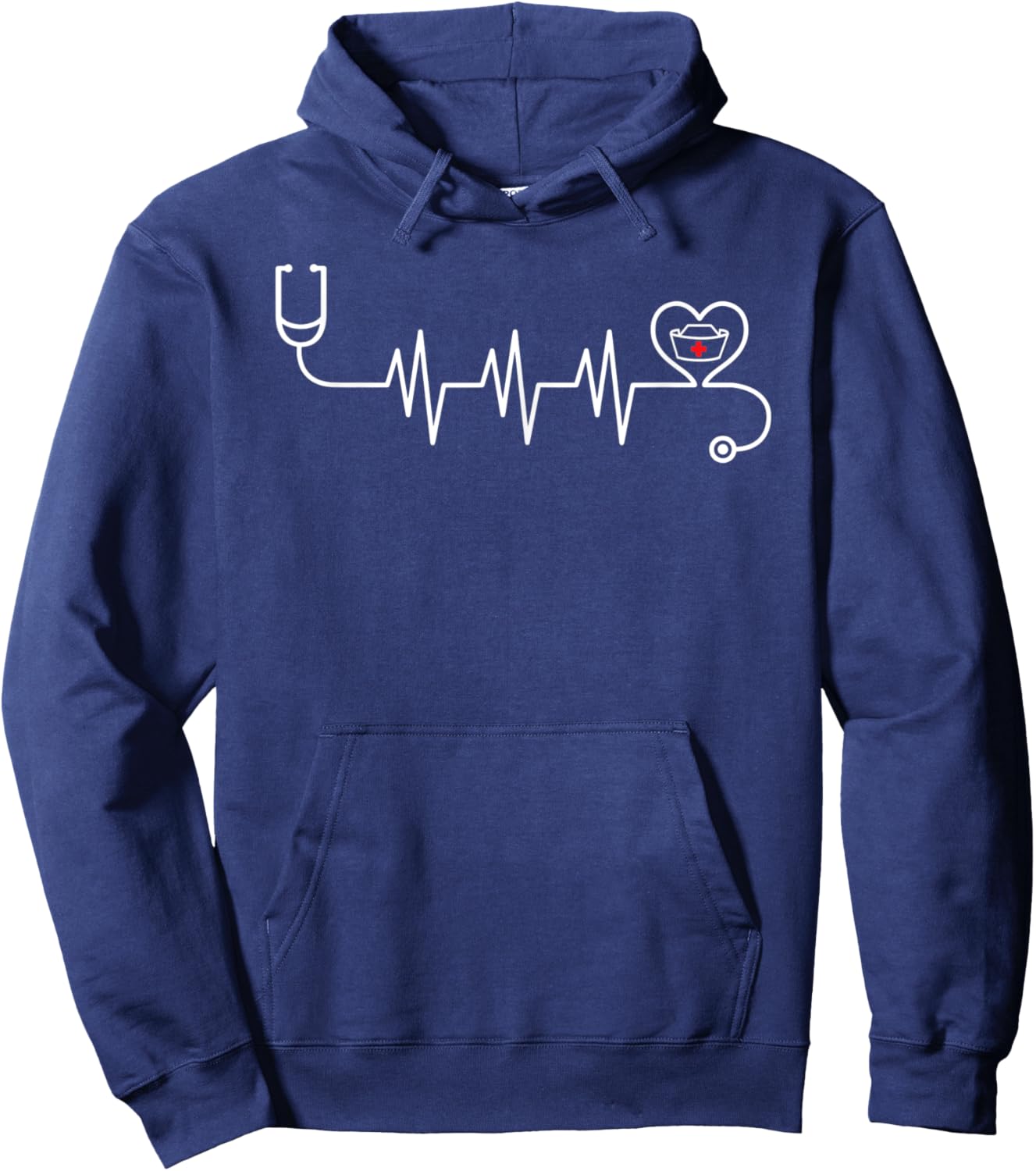 Nurse Paramedic Stethoscope Hoodie - Hoodie | Navy