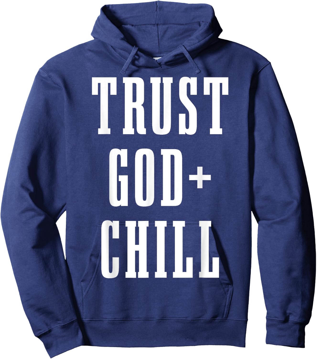 Trust God & Chill Christian Faith Jesus Church Pastor Funny Hoodie - Hoodie | Navy