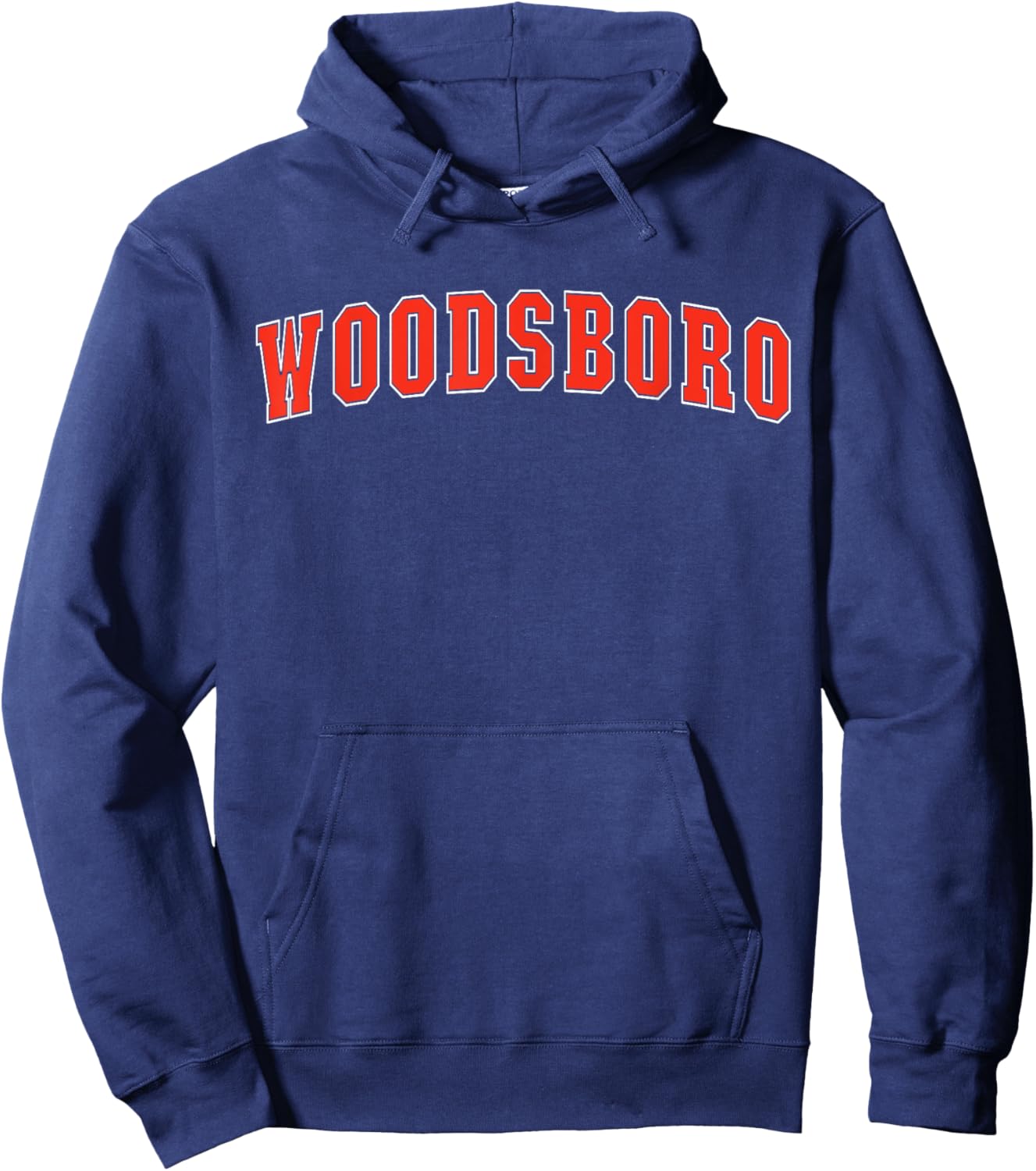 Woodsboro Texas TX College Style Red Text Woodsboro Hoodie - Hoodie | Navy