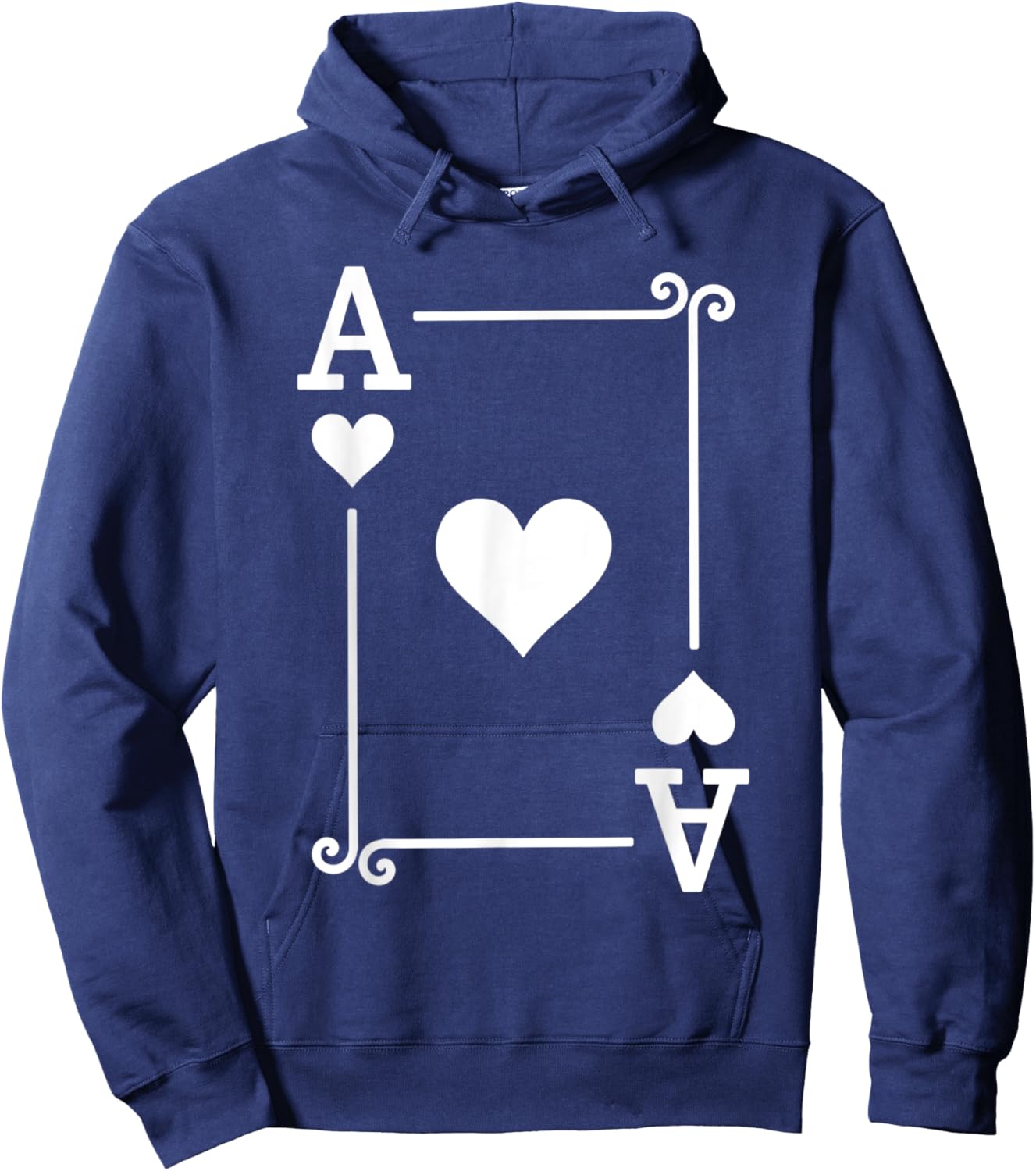 Playing Cards Costume - Ace Hearts Card - Ace Card Hoodie - Hoodie | Navy