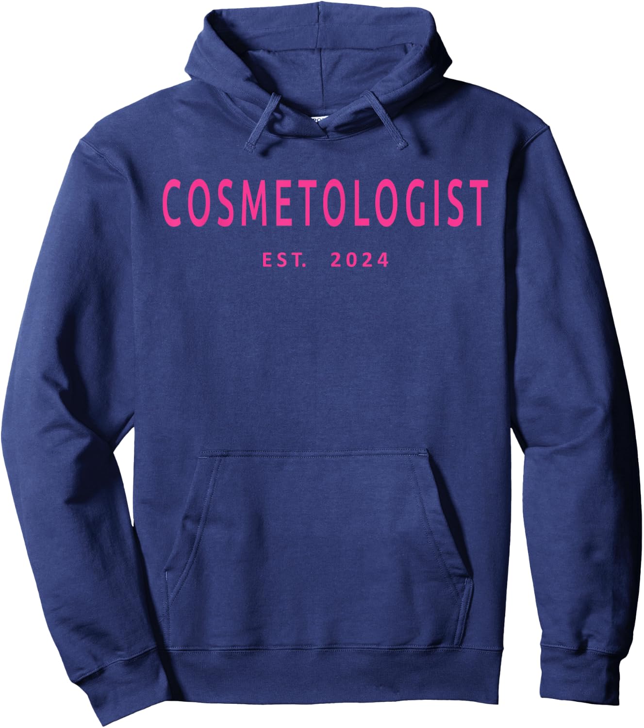 Cosmetologist Est. 2024 Beauty School Graduation Cosmetology Hoodie - Hoodie | Navy