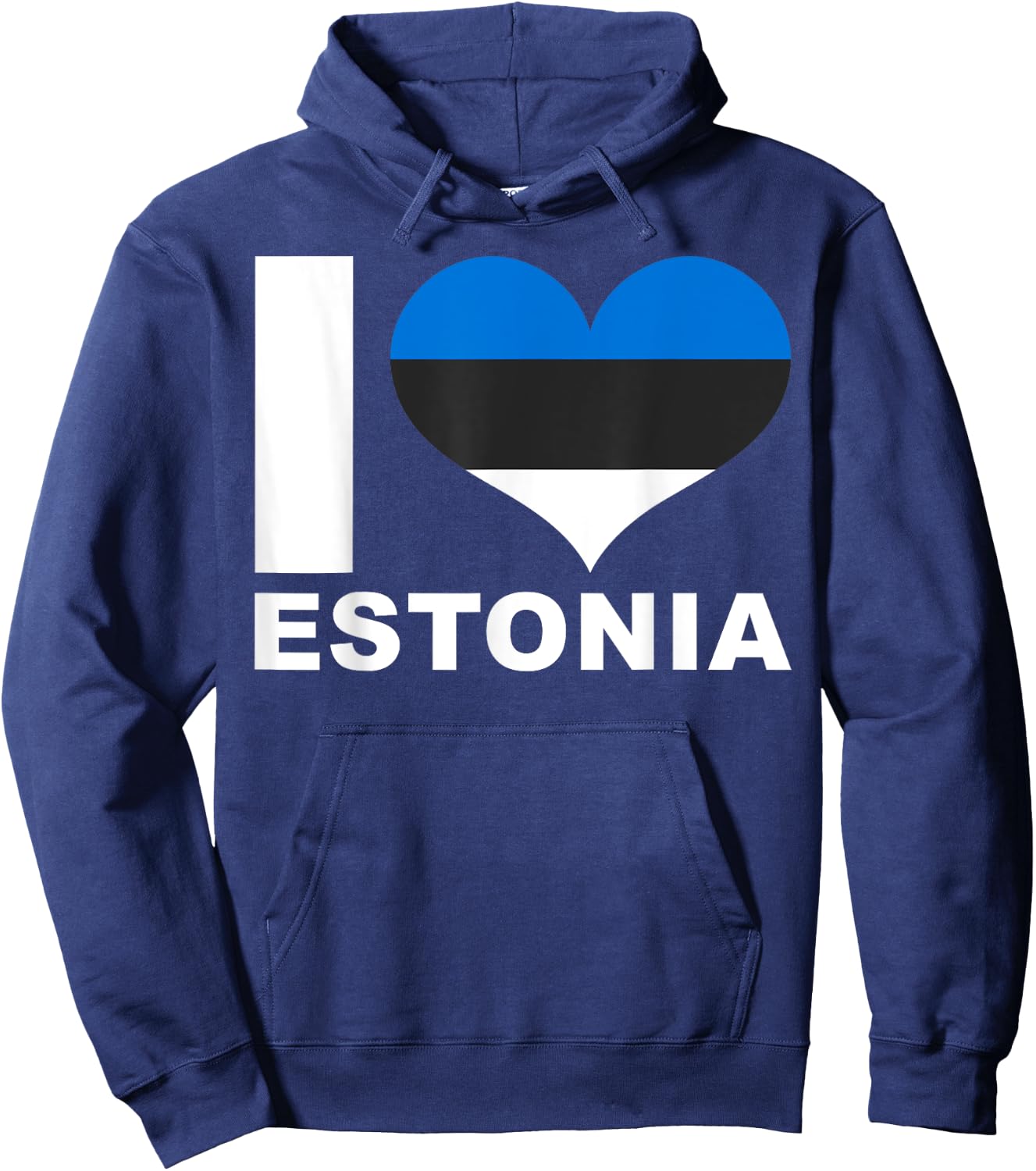 I Love Estonia - Heart Flag Estonia Hoodie - Hoodie | Navy