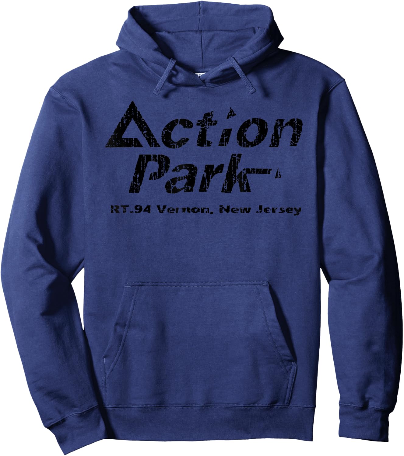 Action Park New Jersey Funny Actions Park New Jersey 1978 Vintage Grey Cotton Blend Classic Fit Hoodie - Hoodie | Navy