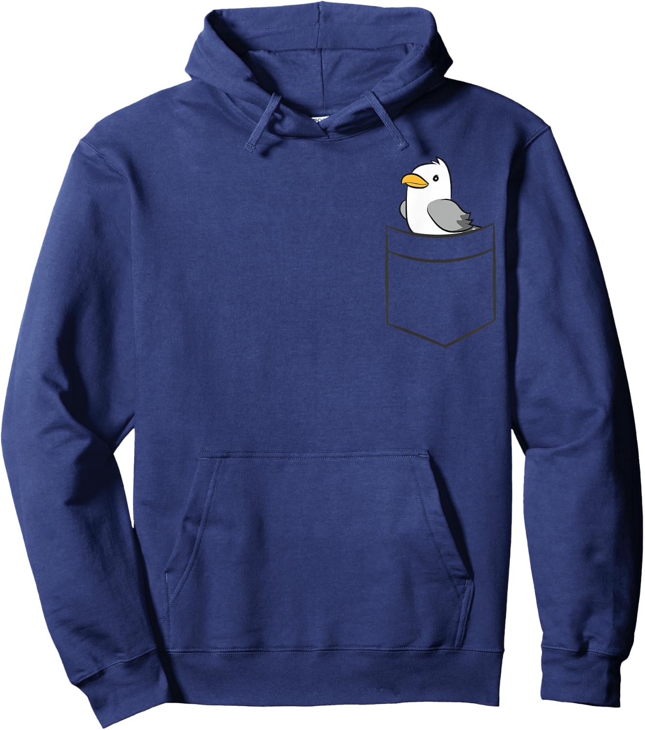 Seagull In a Pocket Cute Sea Gull Bird Hoodie - Hoodie | Navy